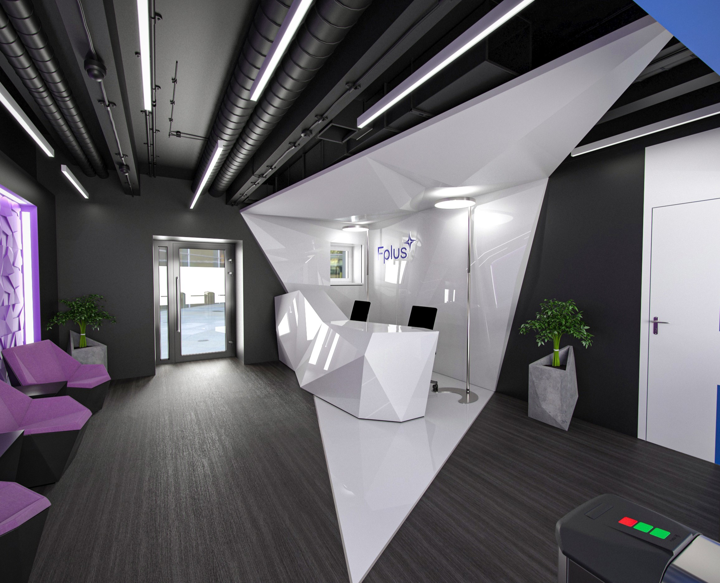 Дизайн офиса F-plus — 3D на Dprofile