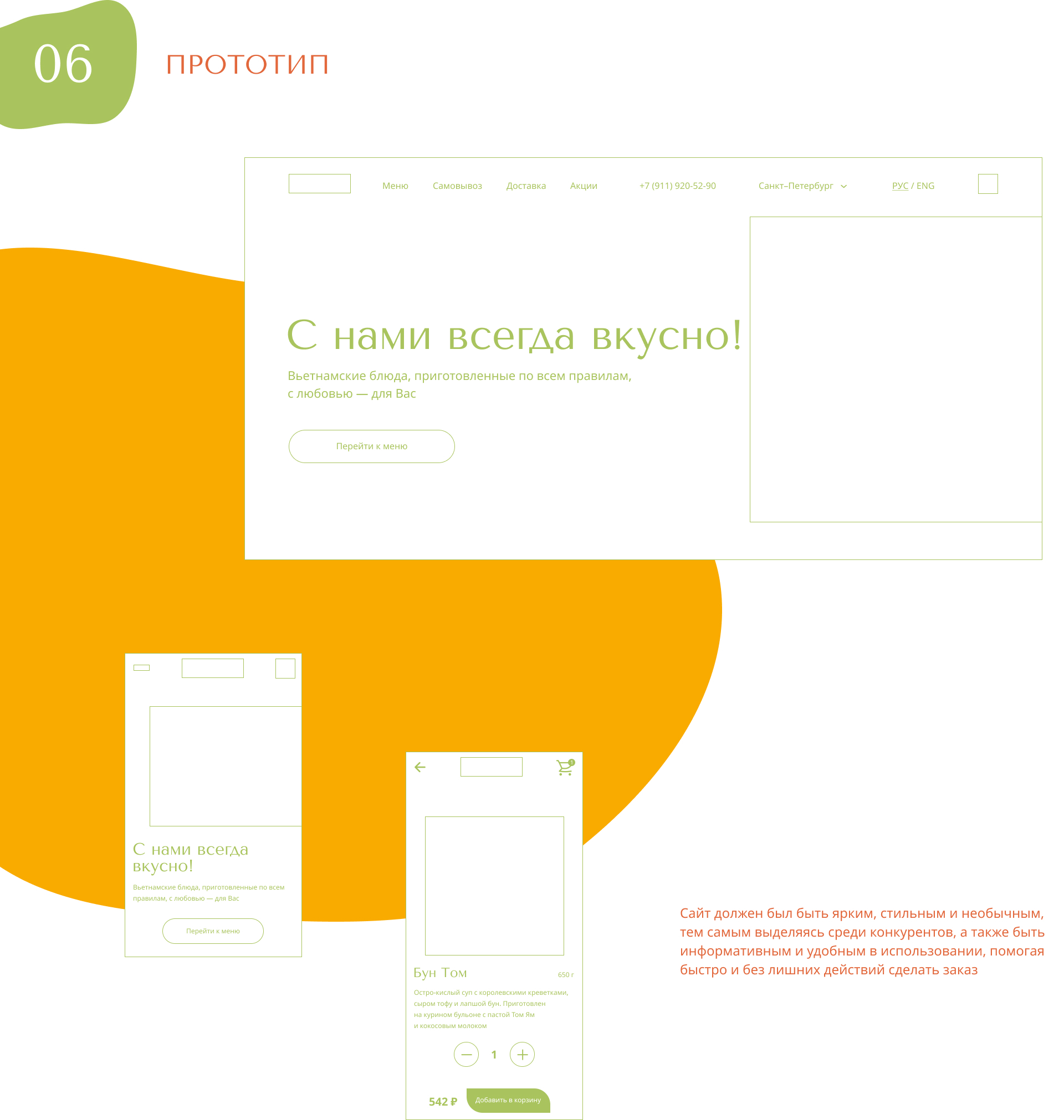Дед ХО ❘ Сеть кафе вьетнамской кухни ❘ UX/UI REDISIGN — Изображение №7 — Интерфейсы на Dprofile