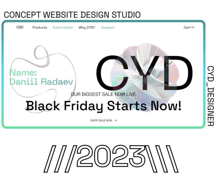 Concept design - Website Studio — Интерфейсы, Брендинг на Dprofile