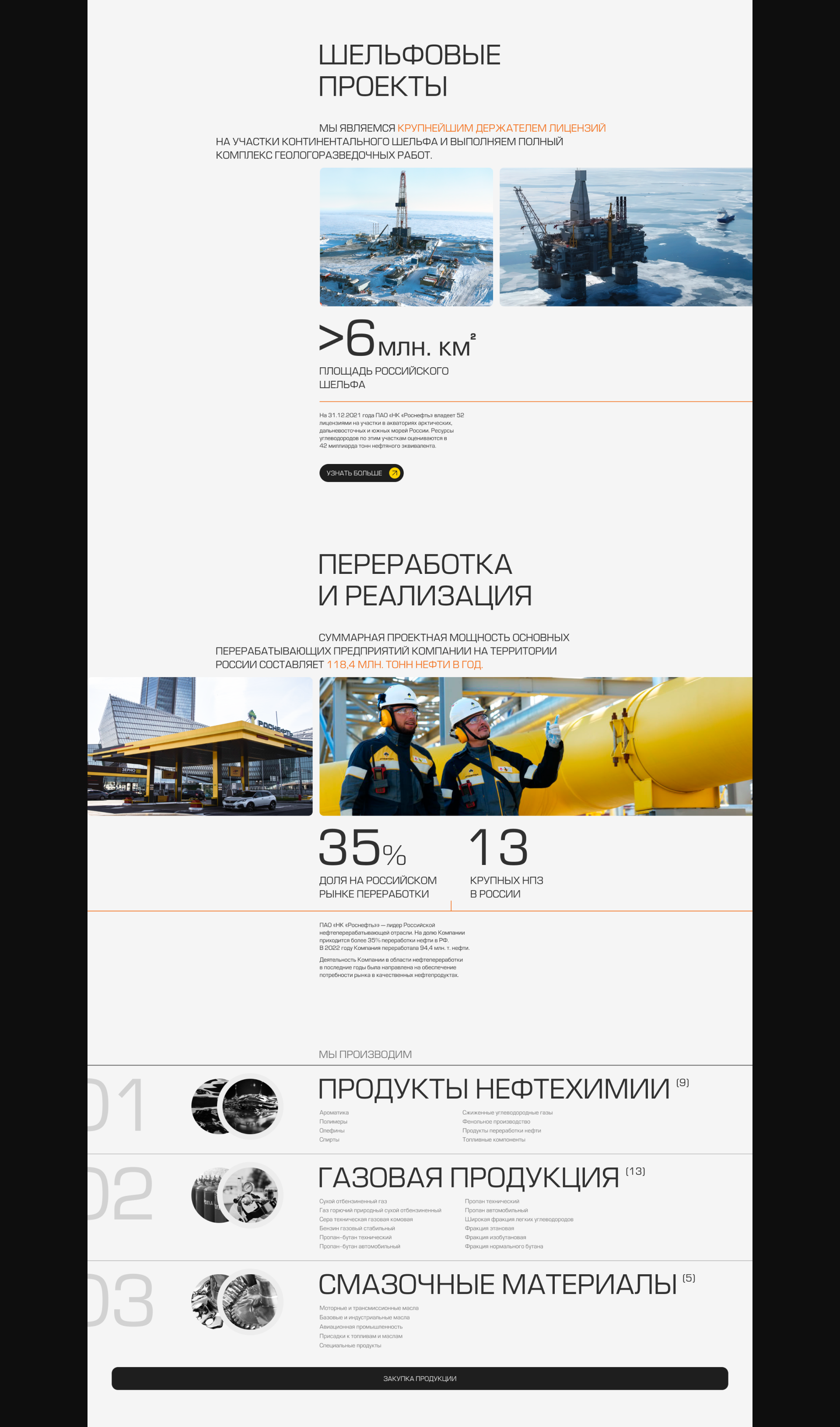 ROSNEFT | Corporate website redesign concept — Изображение №6 — Интерфейсы на Dprofile