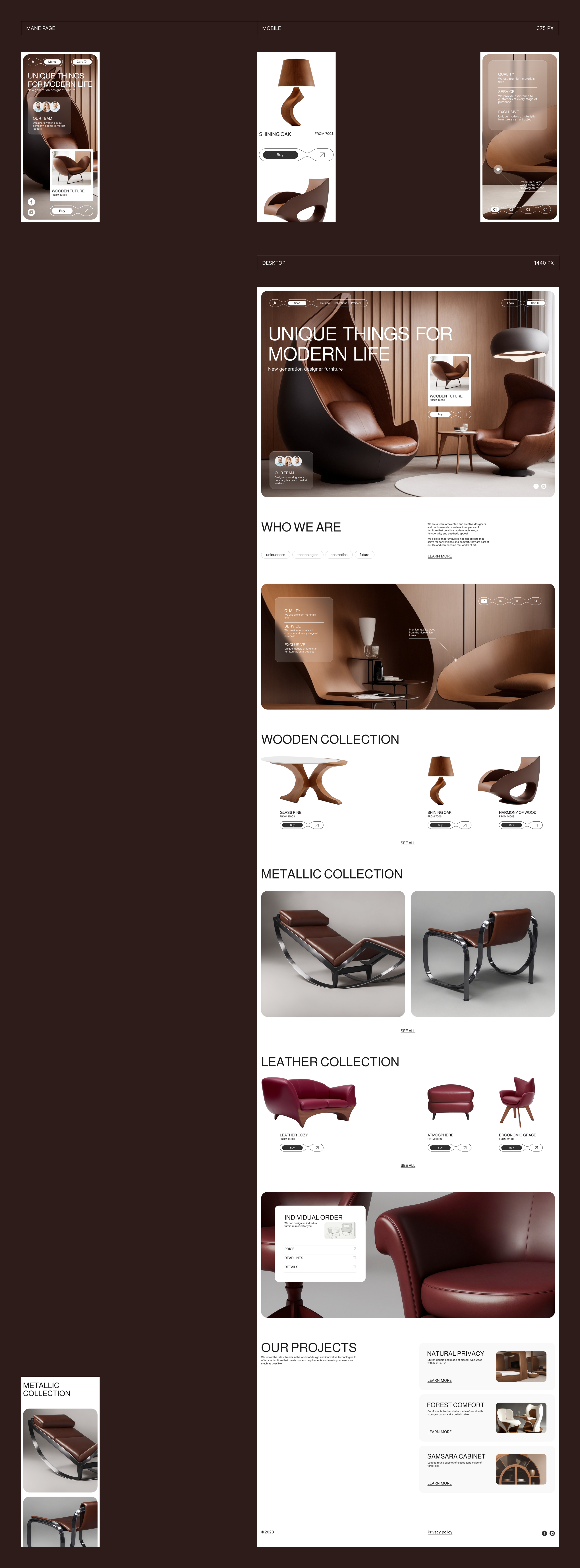 New generation furniture | website — Изображение №3 — Интерфейсы на Dprofile