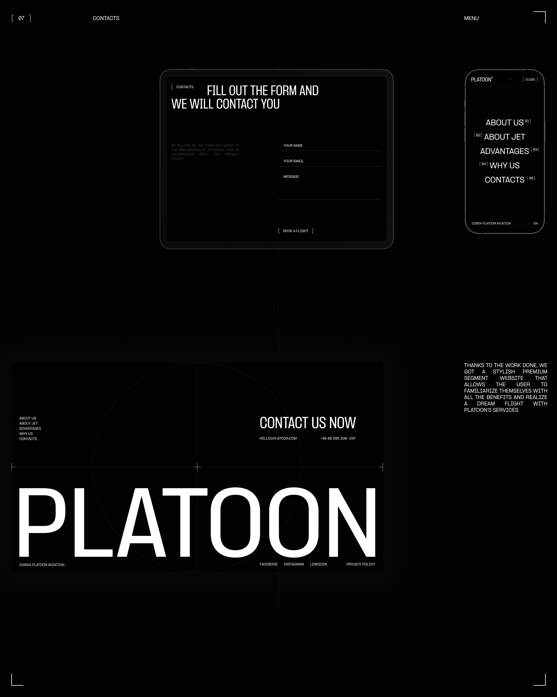 PLATOON AVIATION® | web. & branding — Изображение №9 — Интерфейсы, Брендинг на Dprofile