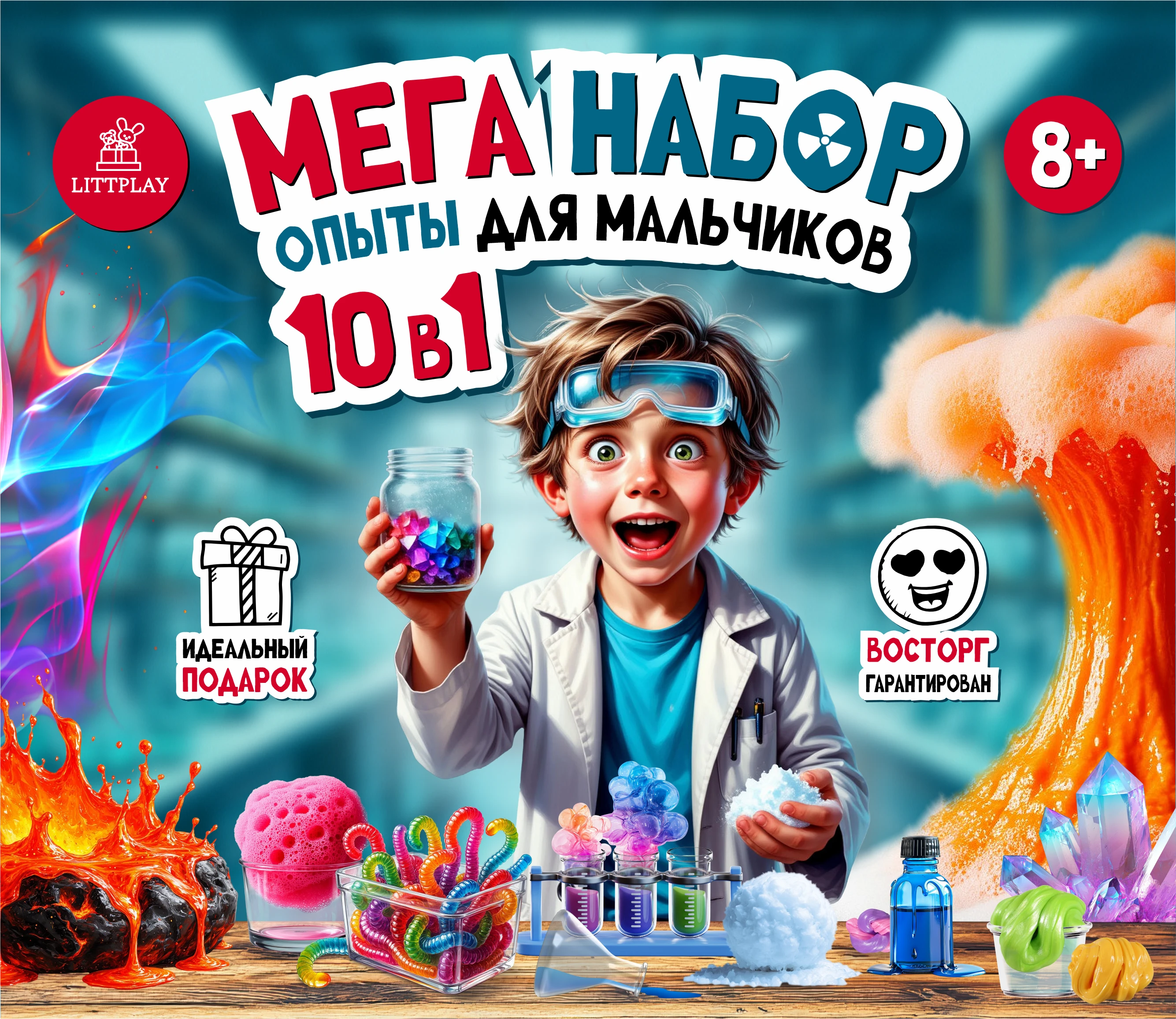 Серия опытов "Мега наборы для опытов" — Изображение №4 — Брендинг, Иллюстрация на Dprofile