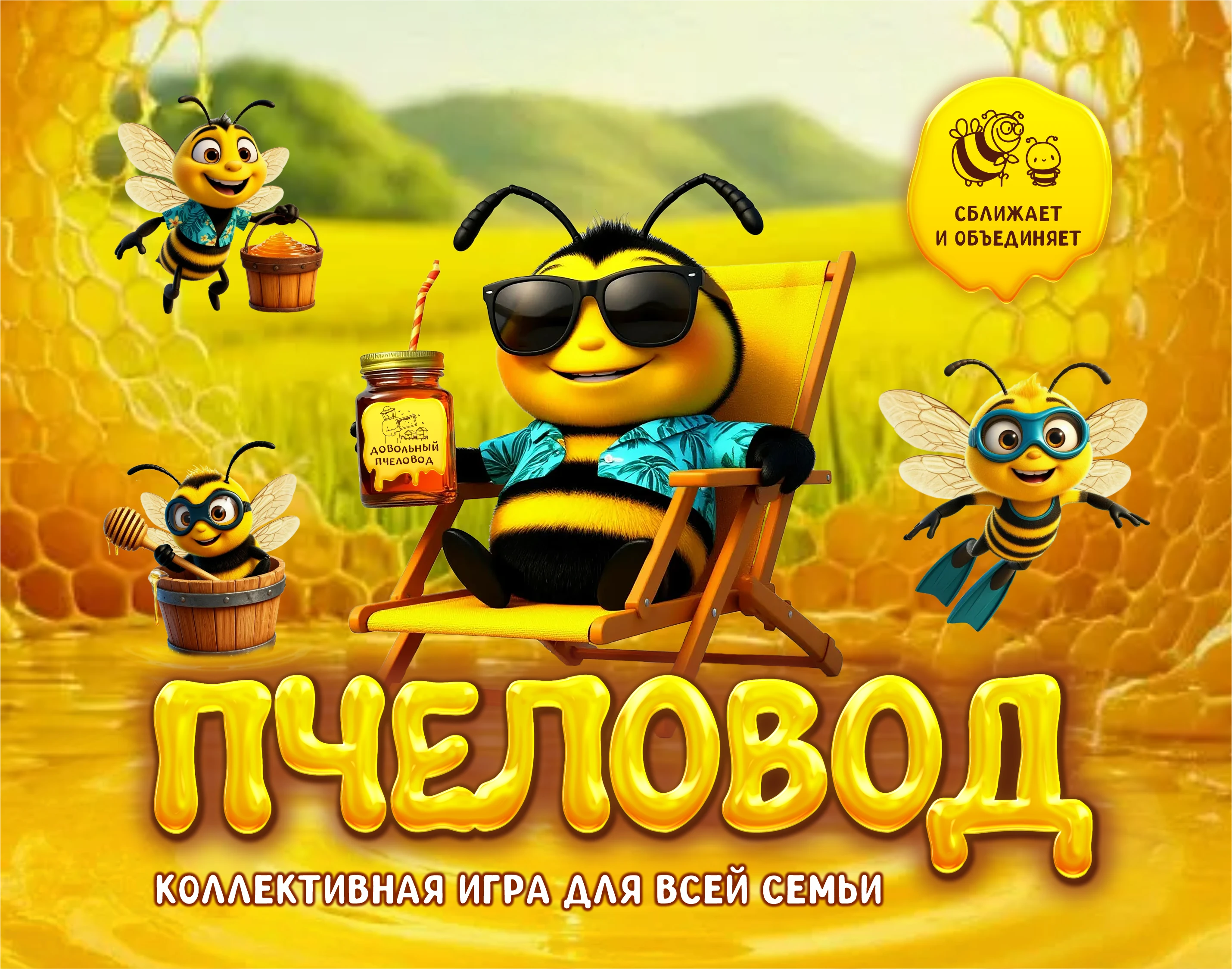 Настольная игра для всей семьи "ПЧЕЛОВОД" — Изображение №1 — Брендинг, Иллюстрация на Dprofile