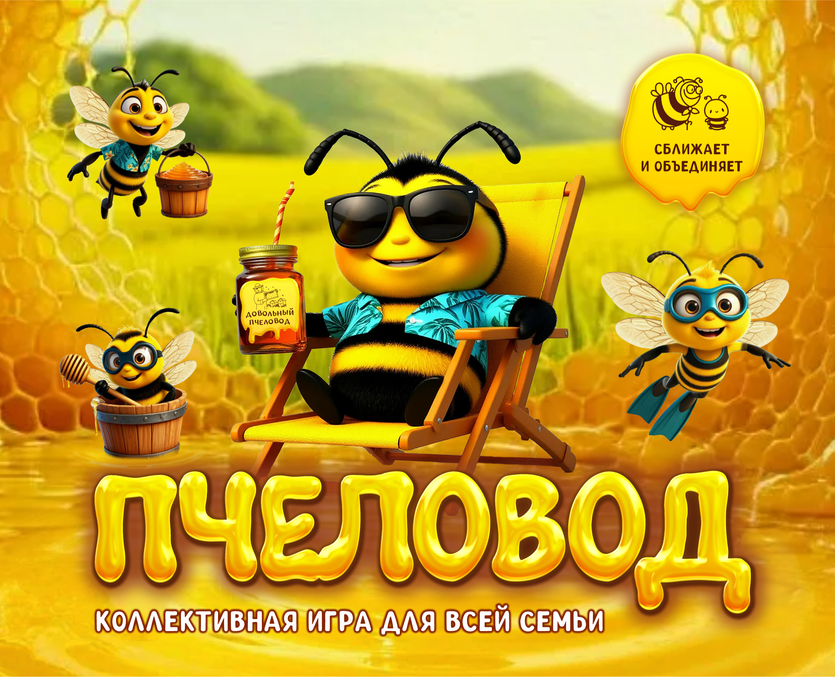 Настольная игра для всей семьи "ПЧЕЛОВОД" — Брендинг, Иллюстрация на Dprofile