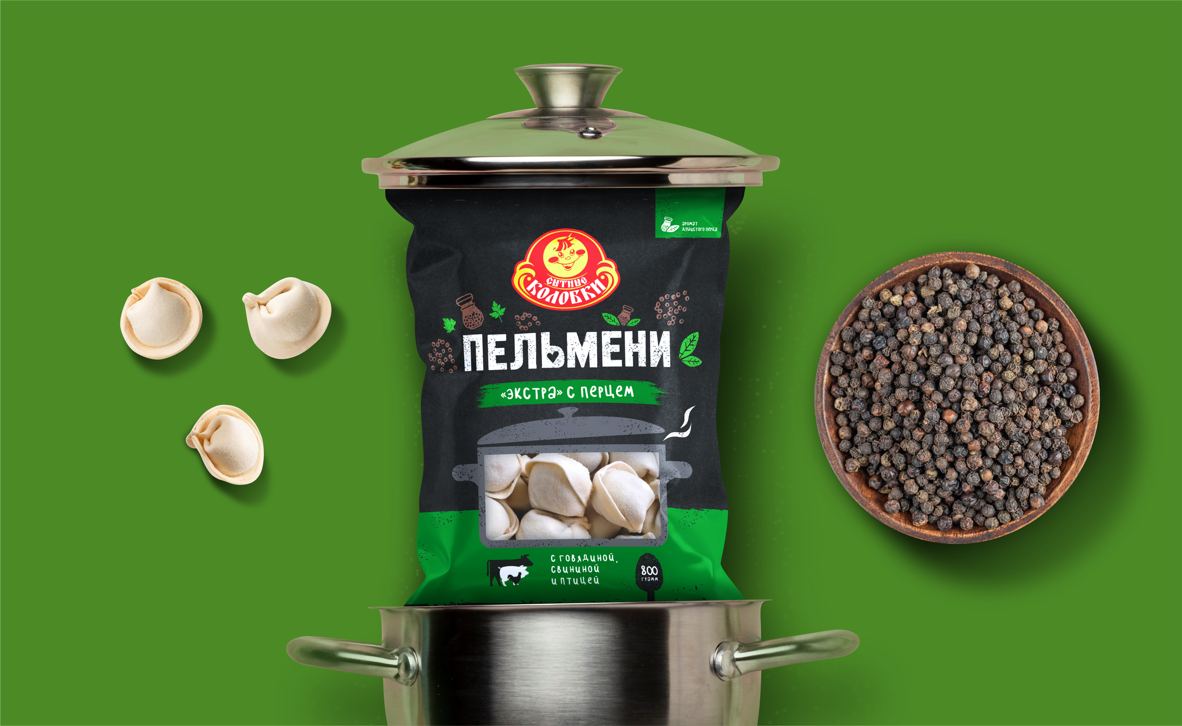 ТМ "СЫТЫЕ КОЛОБКИ" Пельмени — Изображение №6 — Брендинг, Иллюстрация, Графика на Dprofile