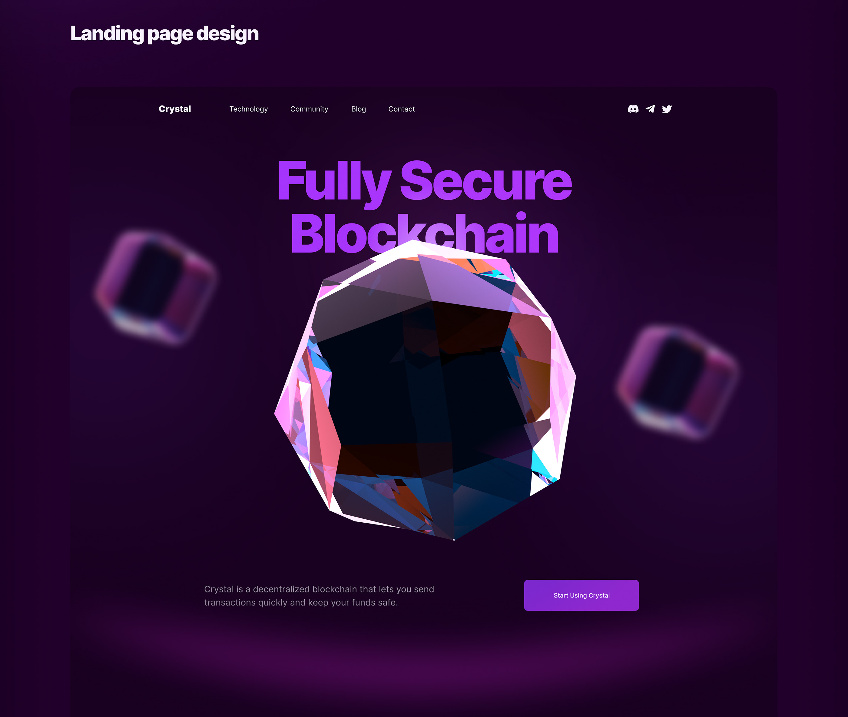 Cryptocurrency Blockchain Landing page. Website & UX+UI — Изображение №12 — Интерфейсы, Анимация на Dprofile