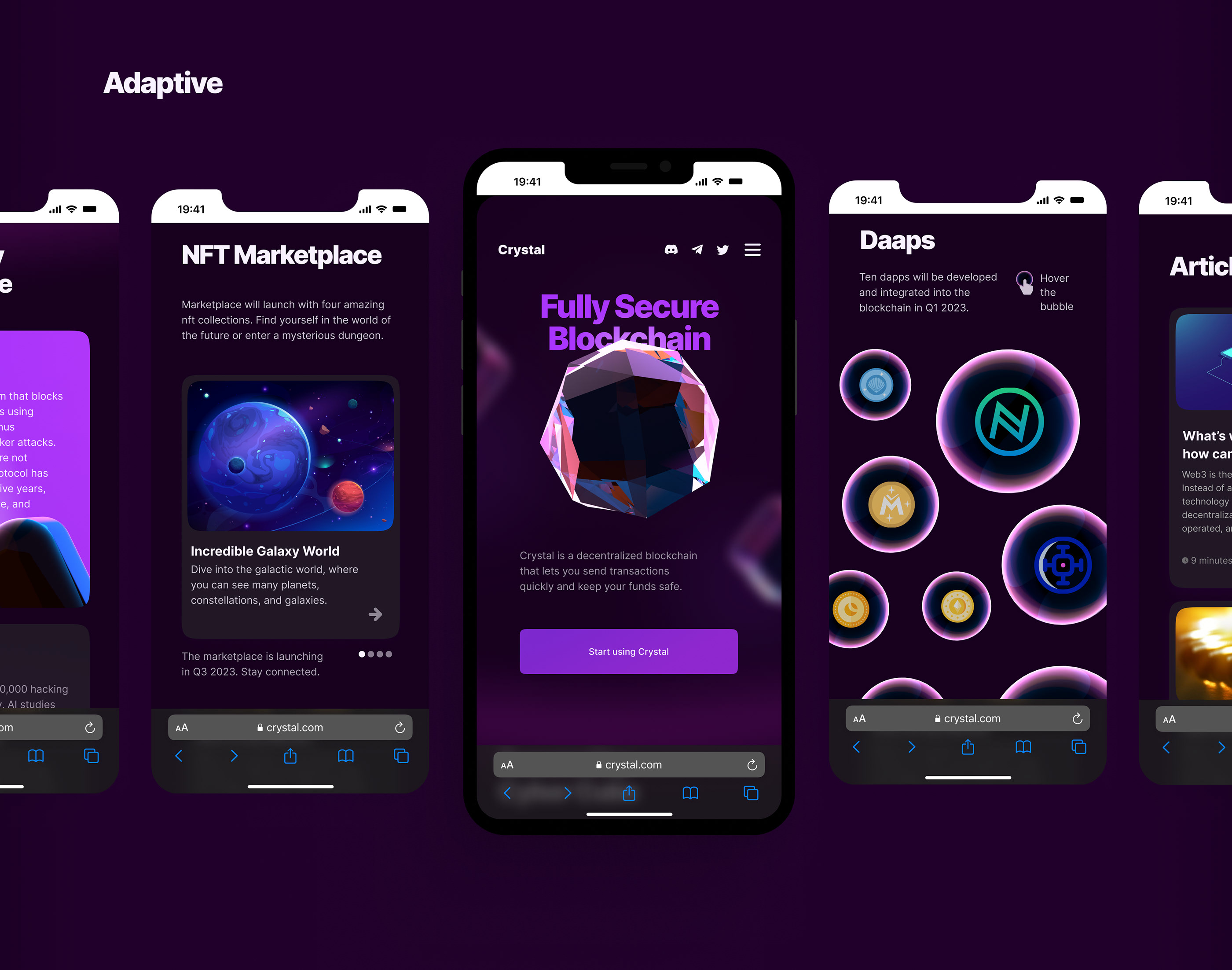 Cryptocurrency Blockchain Landing page. Website & UX+UI — Изображение №20 — Интерфейсы, Анимация на Dprofile