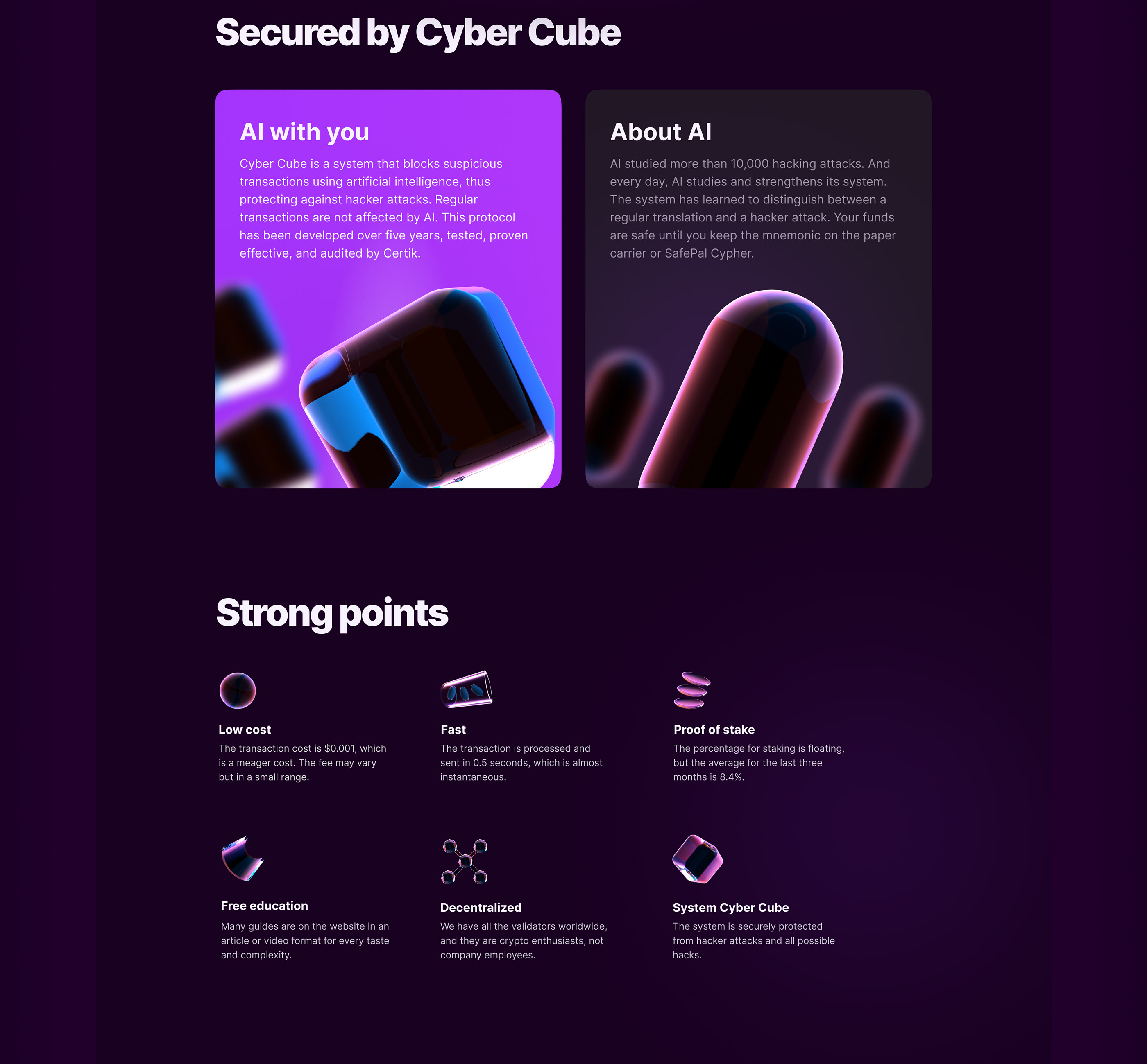 Cryptocurrency Blockchain Landing page. Website & UX+UI — Изображение №13 — Интерфейсы, Анимация на Dprofile