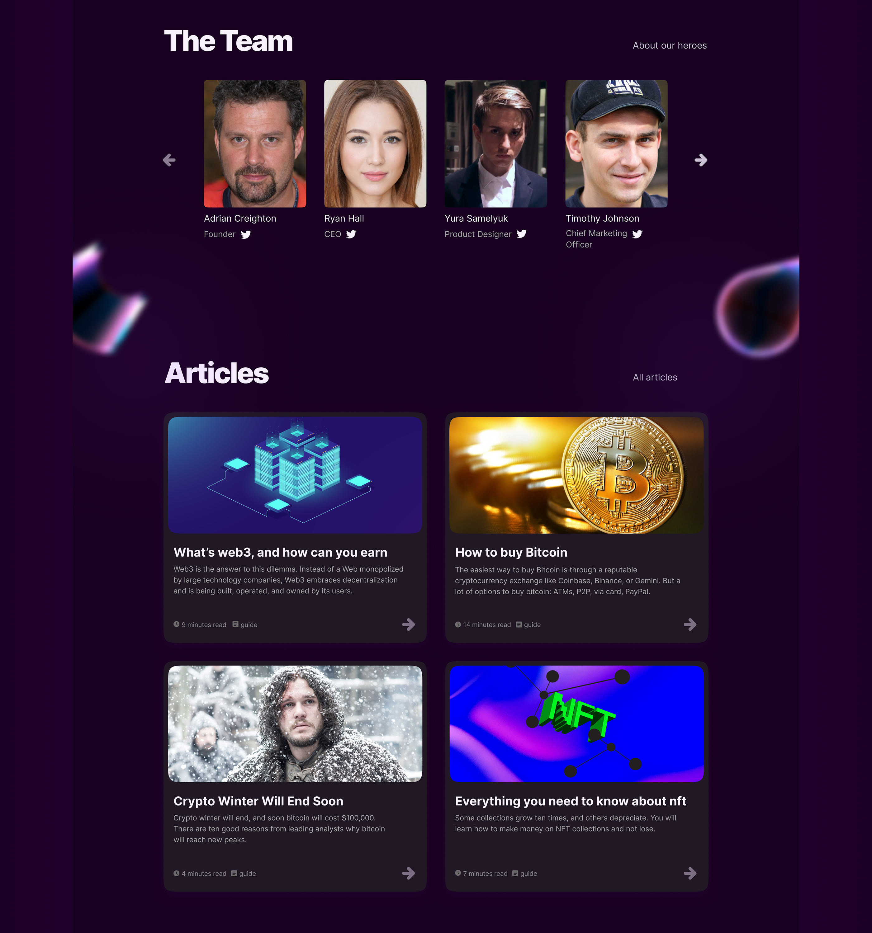 Cryptocurrency Blockchain Landing page. Website & UX+UI — Изображение №17 — Интерфейсы, Анимация на Dprofile