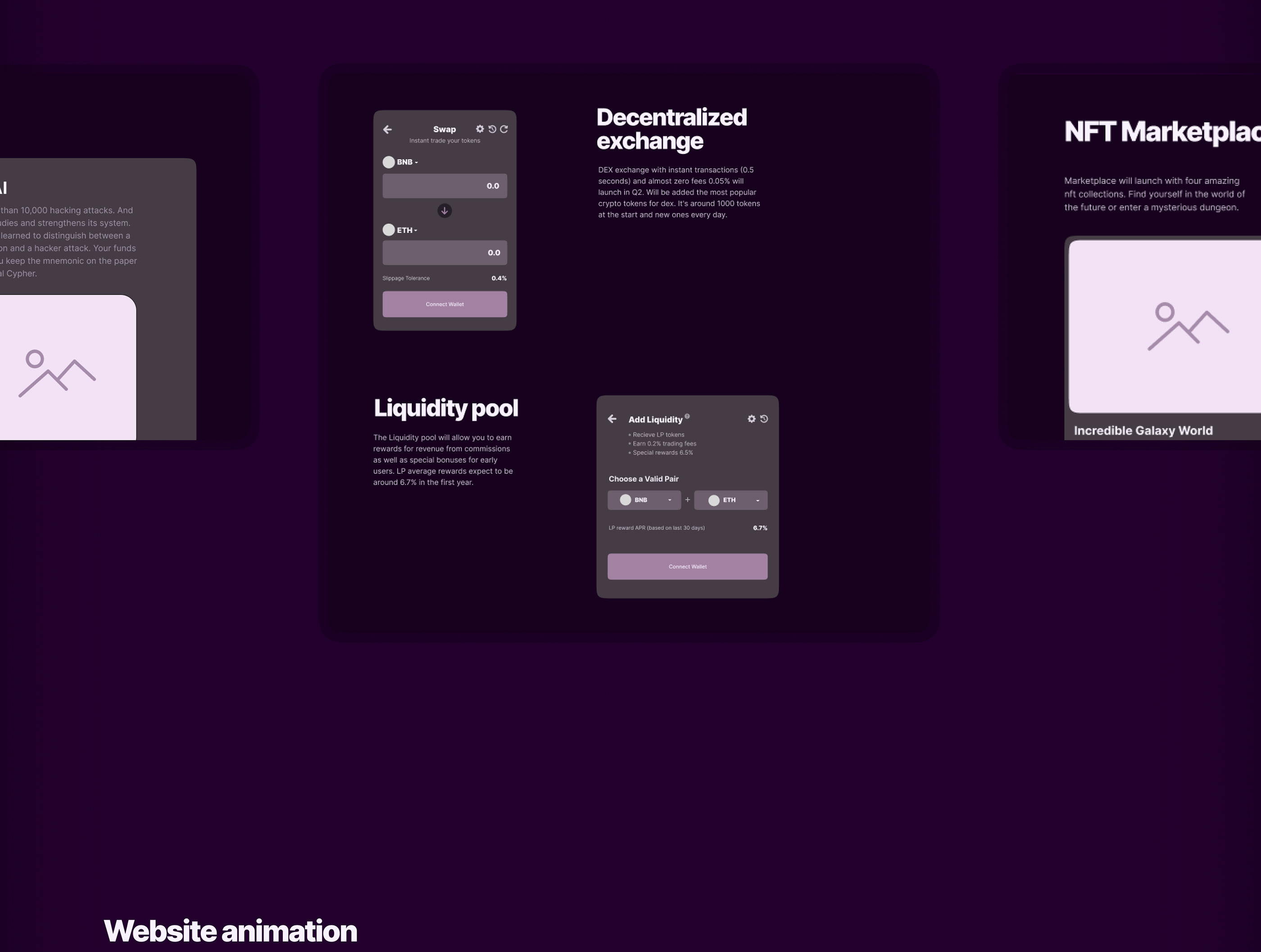 Cryptocurrency Blockchain Landing page. Website & UX+UI — Изображение №9 — Интерфейсы, Анимация на Dprofile