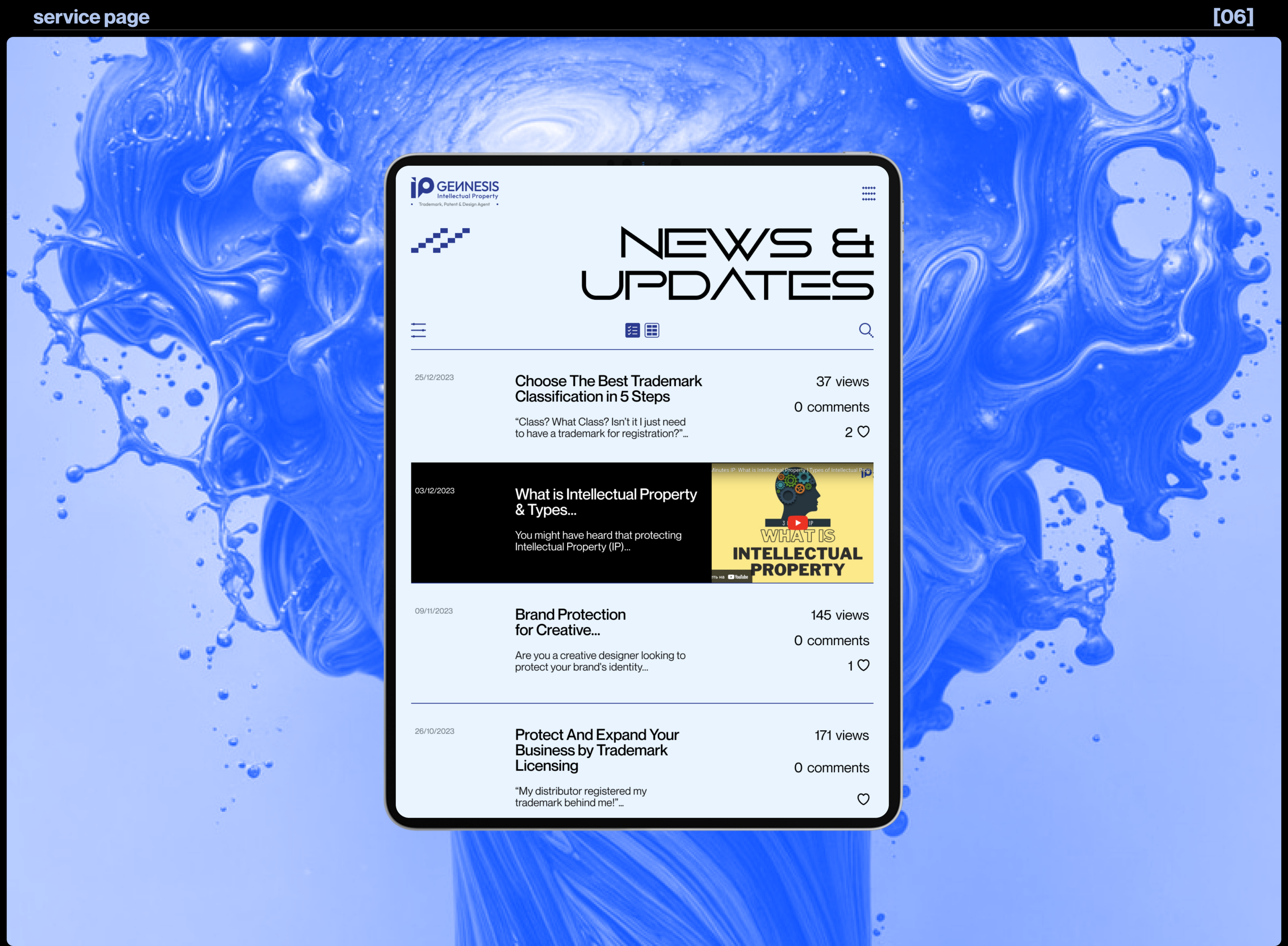 IP GENNESIS/corporate website — Изображение №9 — Интерфейсы, Анимация на Dprofile
