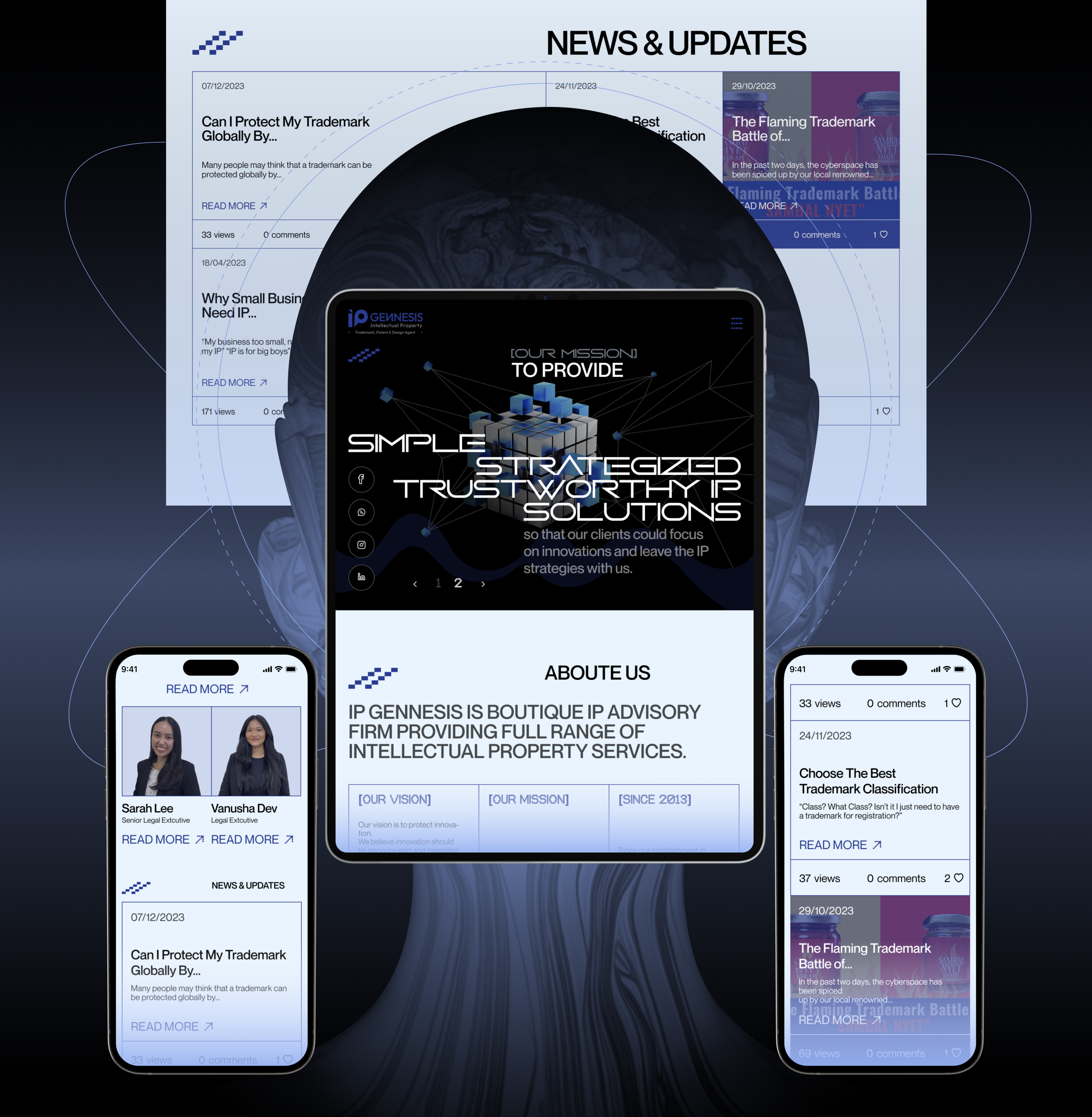 IP GENNESIS/corporate website — Изображение №4 — Интерфейсы, Анимация на Dprofile