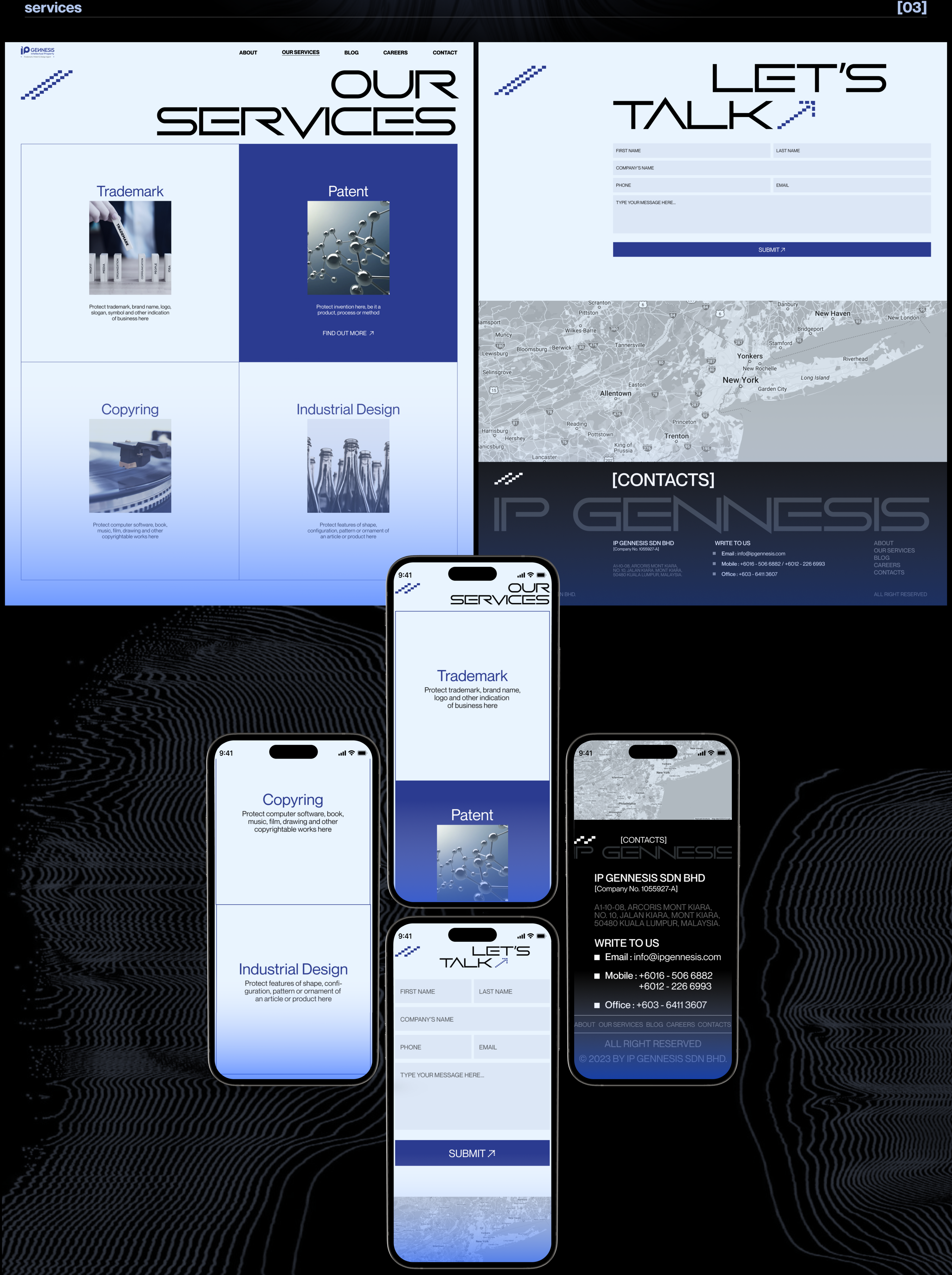 IP GENNESIS/corporate website — Изображение №5 — Интерфейсы, Анимация на Dprofile