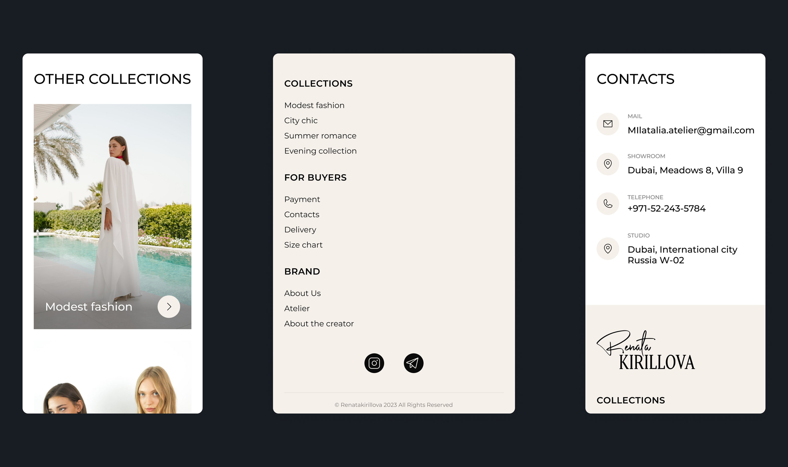 Renata Kirillova — E-commerce website — Изображение №9 — Интерфейсы на Dprofile