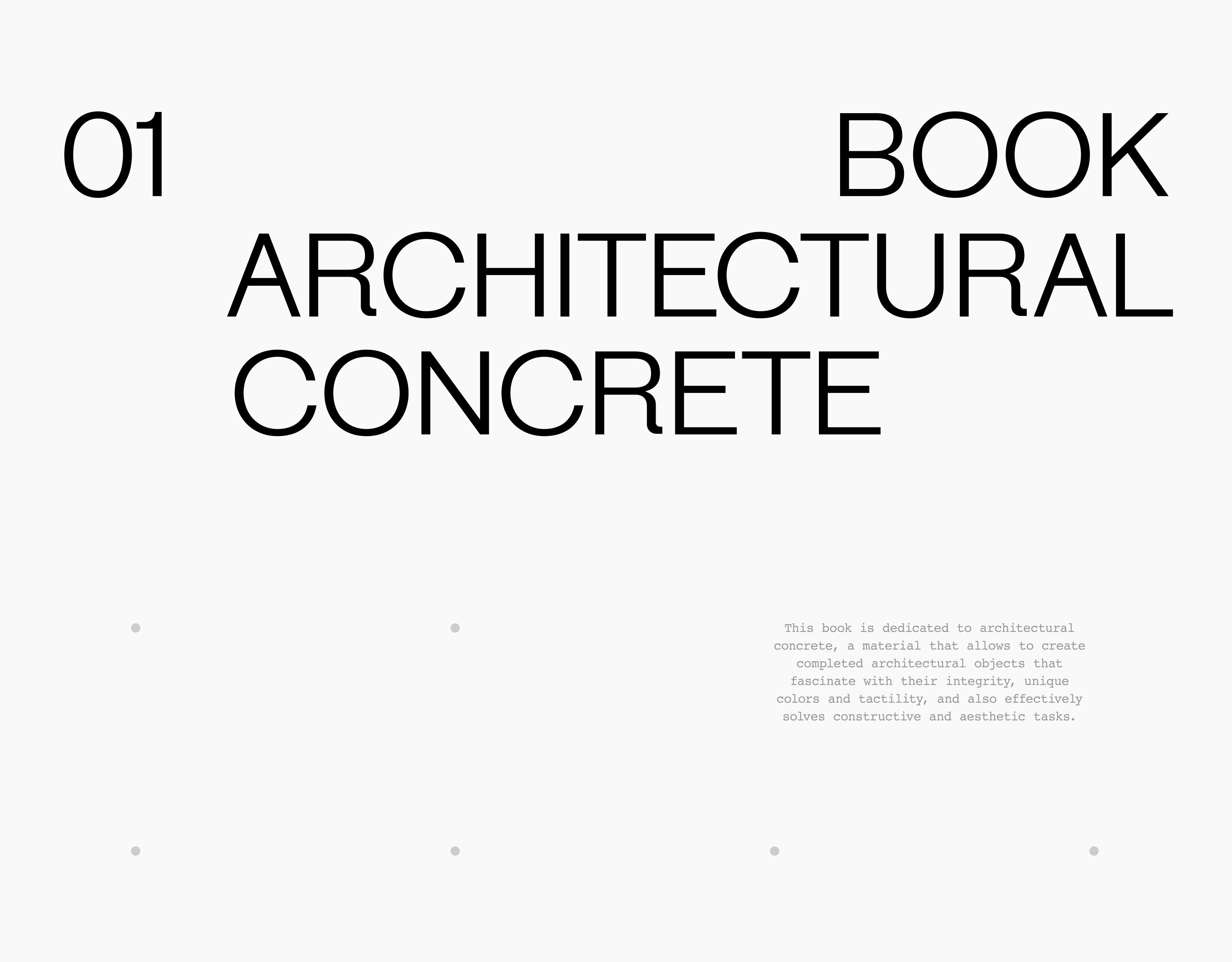 Architectural Concrete Book — Изображение №2 — Брендинг, Графика на Dprofile