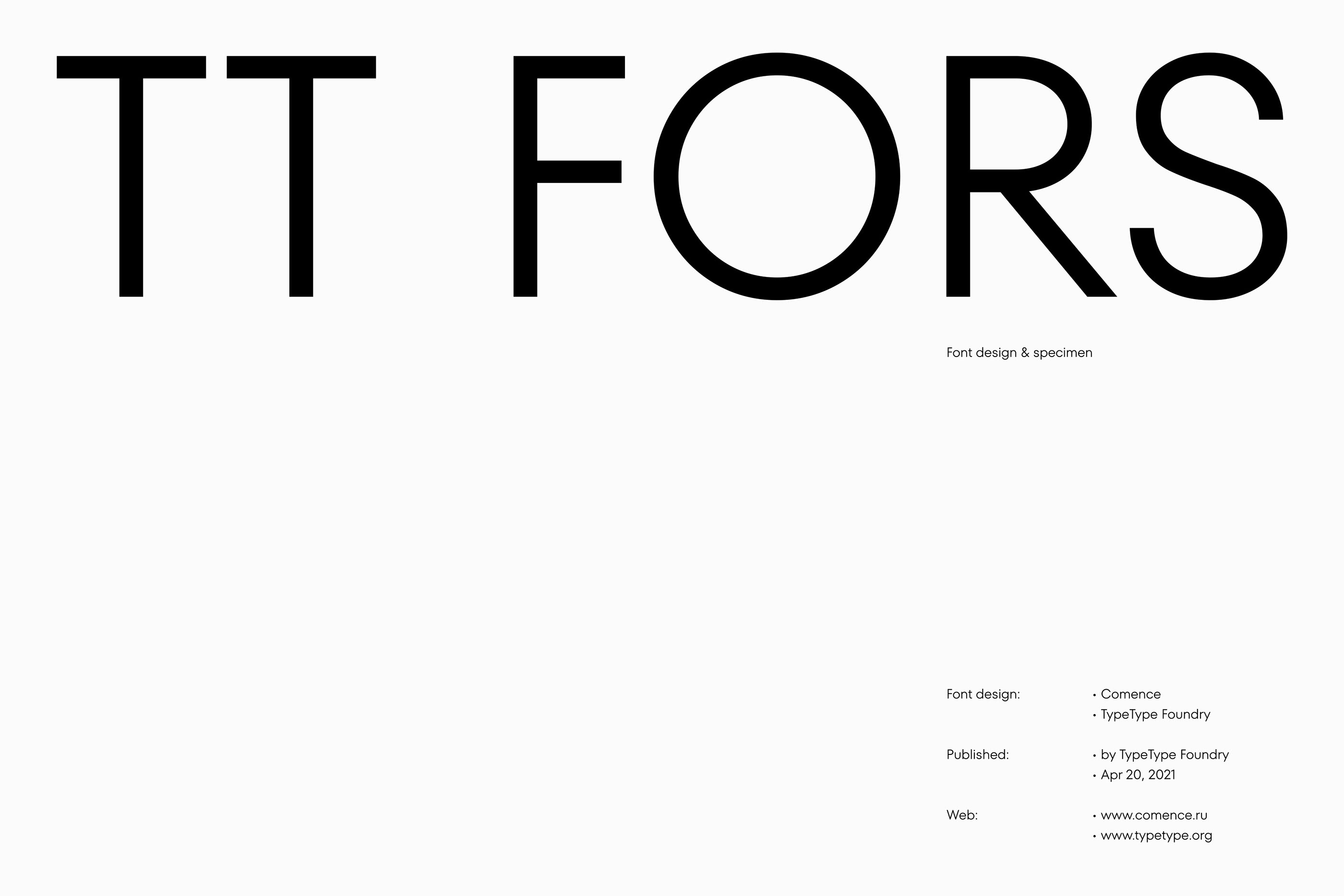 TT Fors Font & Specimen — Изображение №1 — Брендинг, Графика на Dprofile