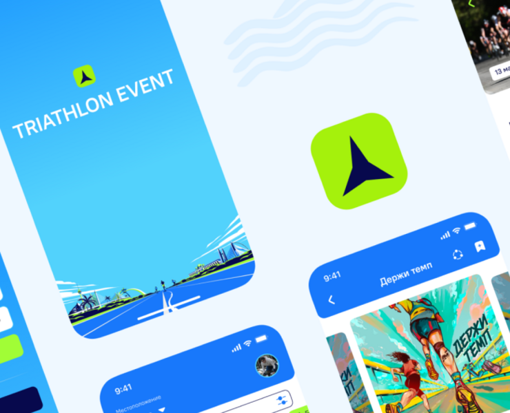 Triathlon event: mobile app ui — Интерфейсы на Dprofile