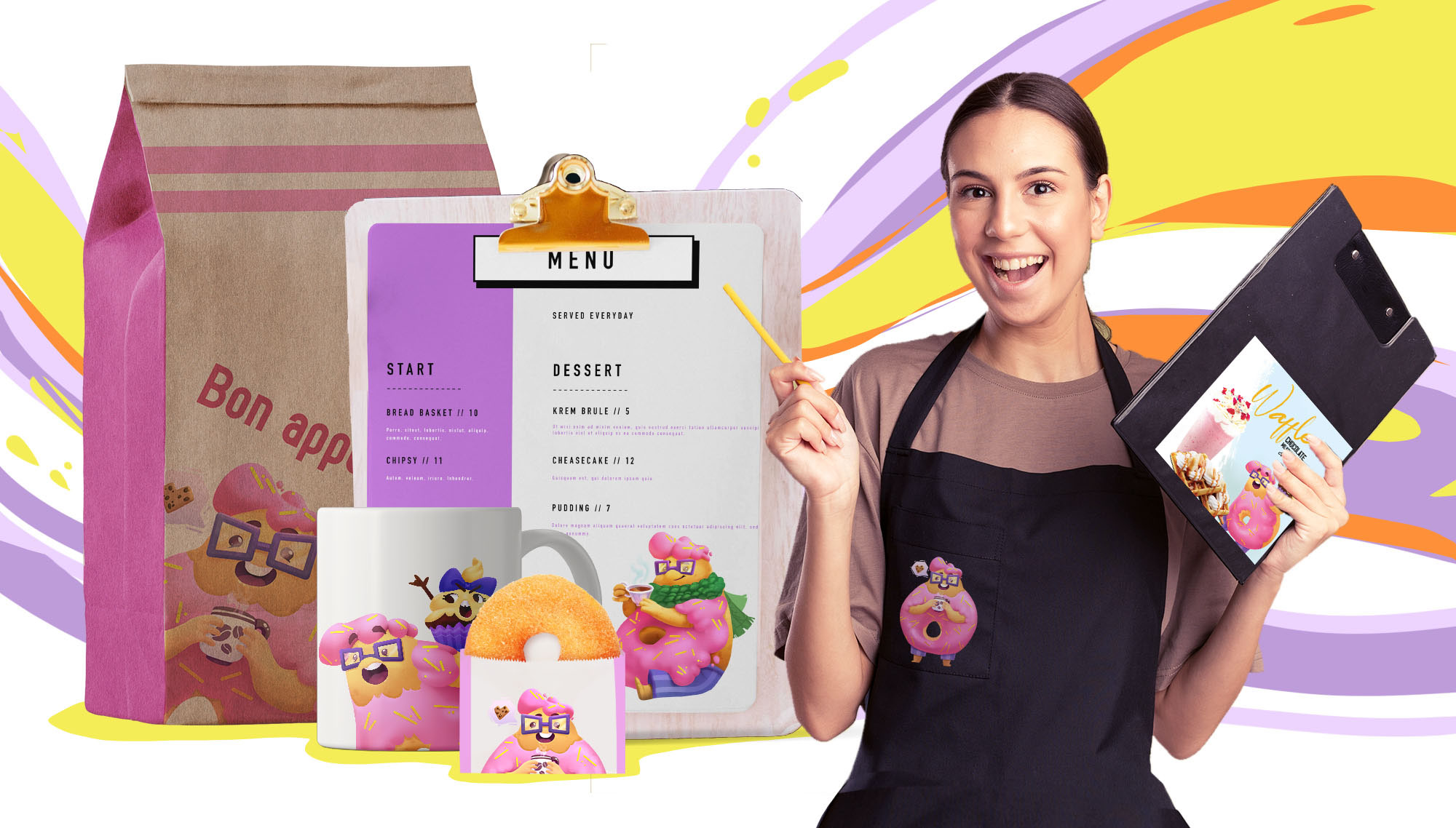 Bublic. Brand character for family cafe. — Изображение №8 — Брендинг, Иллюстрация на Dprofile