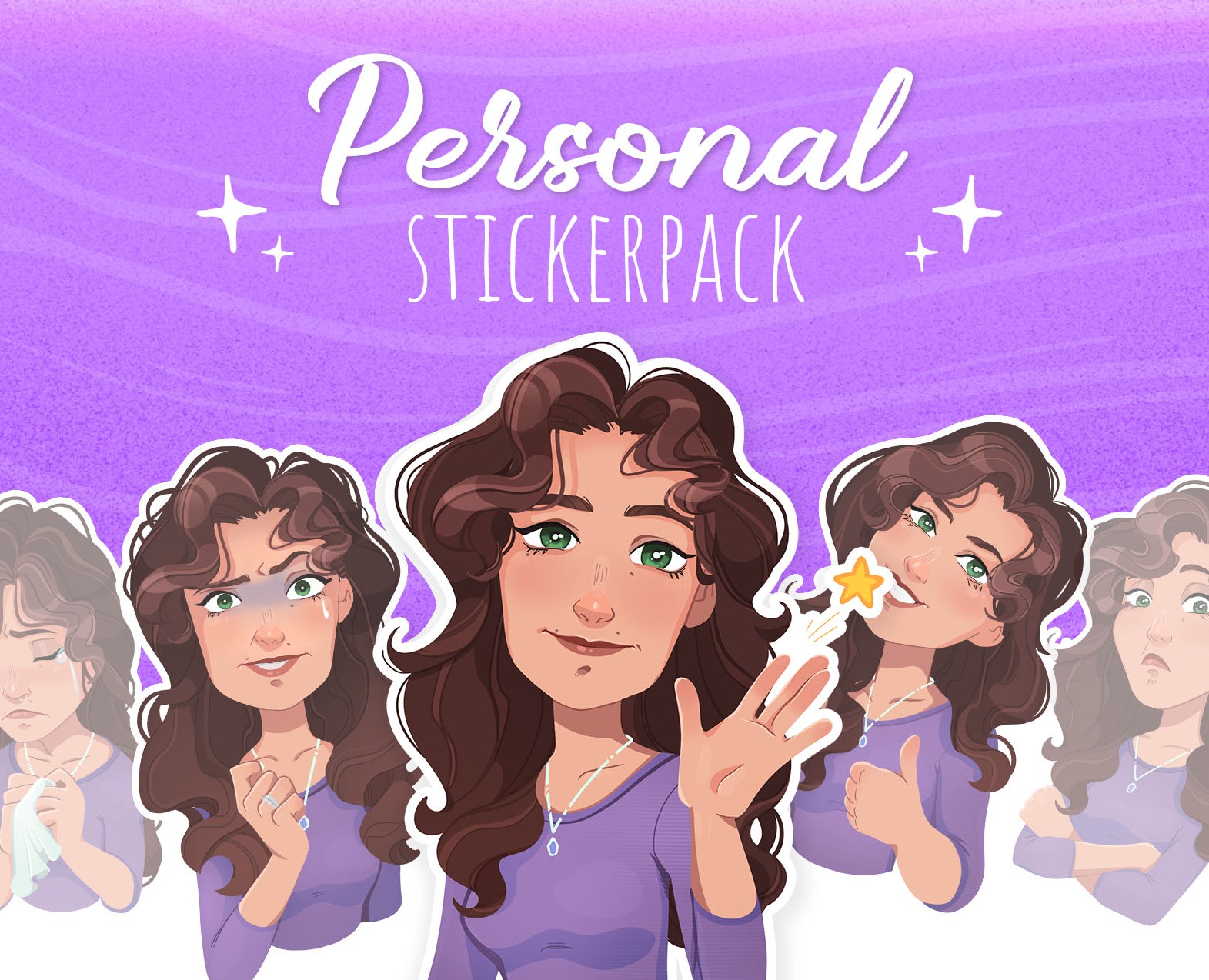 Kate. Personal stickerpack for Telegram — Иллюстрация на Dprofile