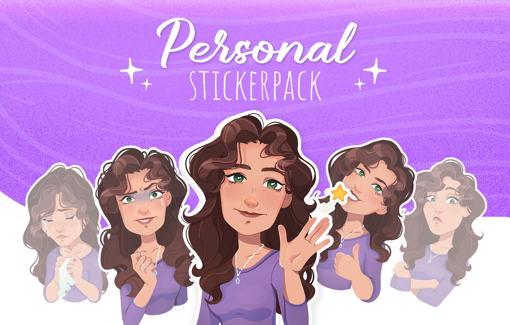 Kate. Personal stickerpack for Telegram — Изображение №1 — Иллюстрация на Dprofile