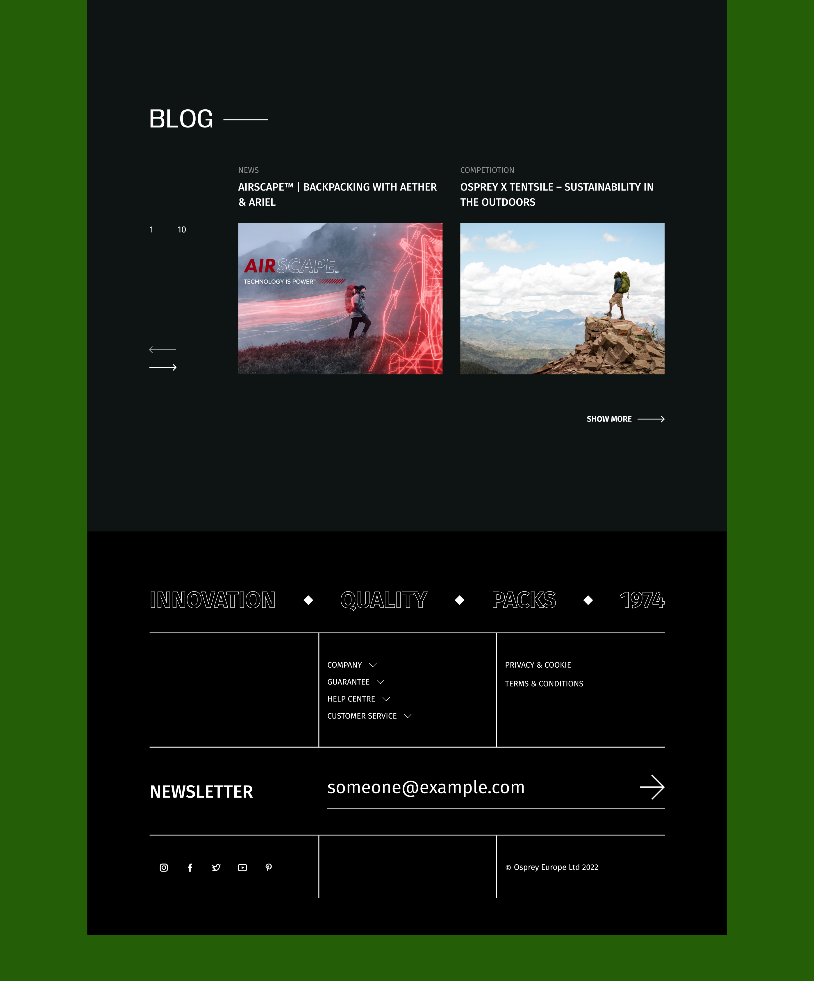osprey minimalism redesign concept — Изображение №3 — Интерфейсы на Dprofile
