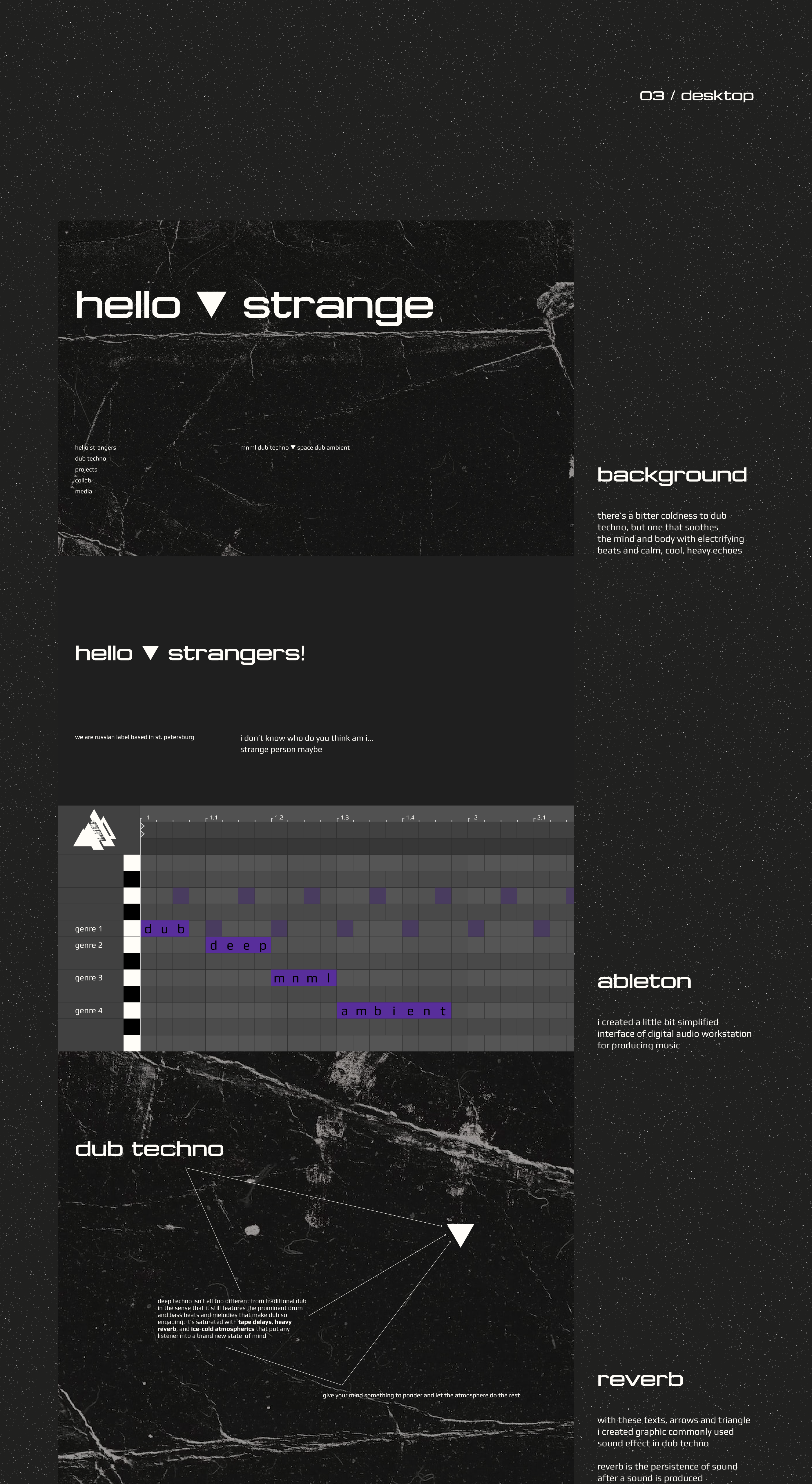 minimalism ui/ux landing for music label — Изображение №4 — Интерфейсы на Dprofile