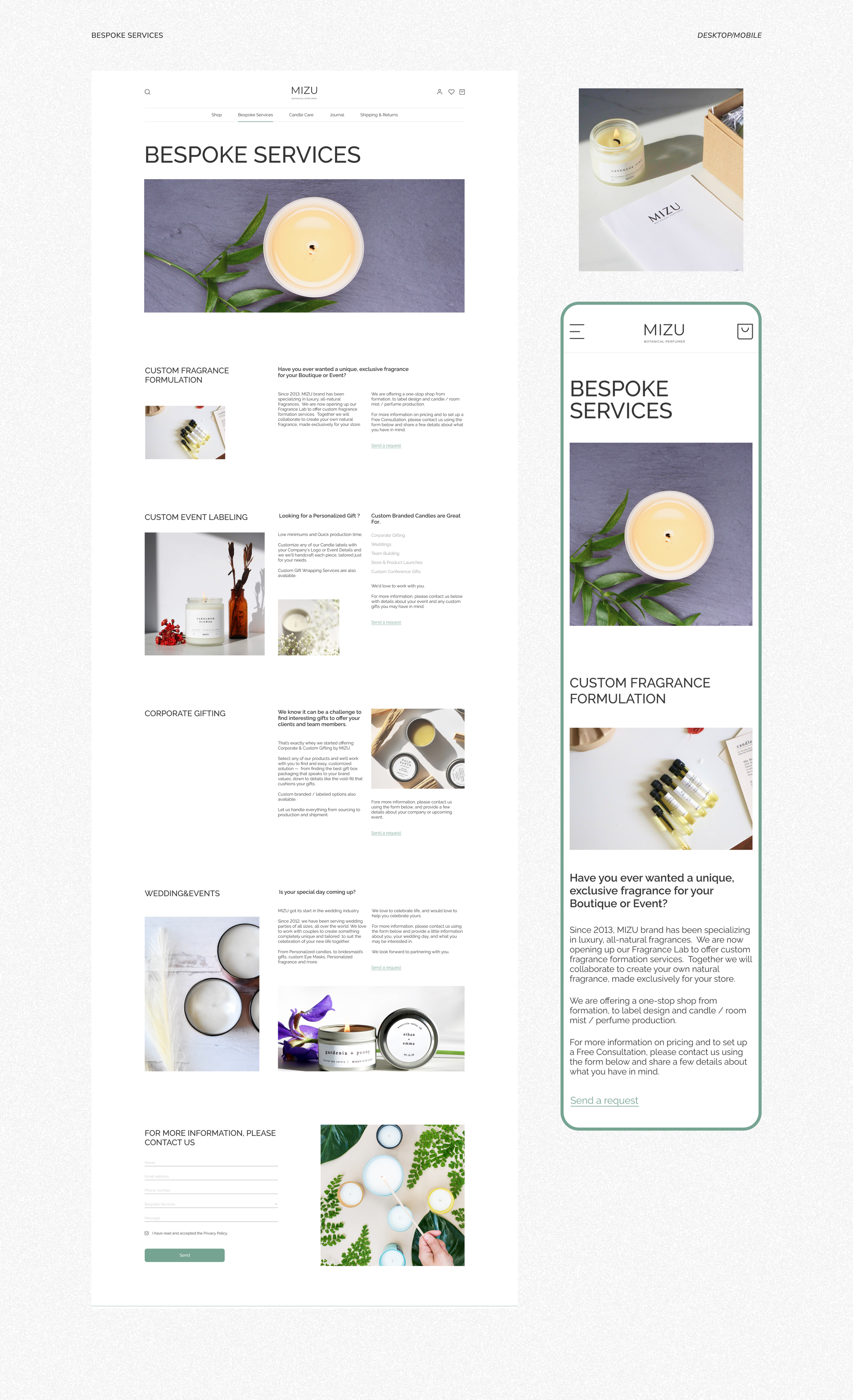 MIZU Botanical perfumer — Изображение №16 — Интерфейсы на Dprofile