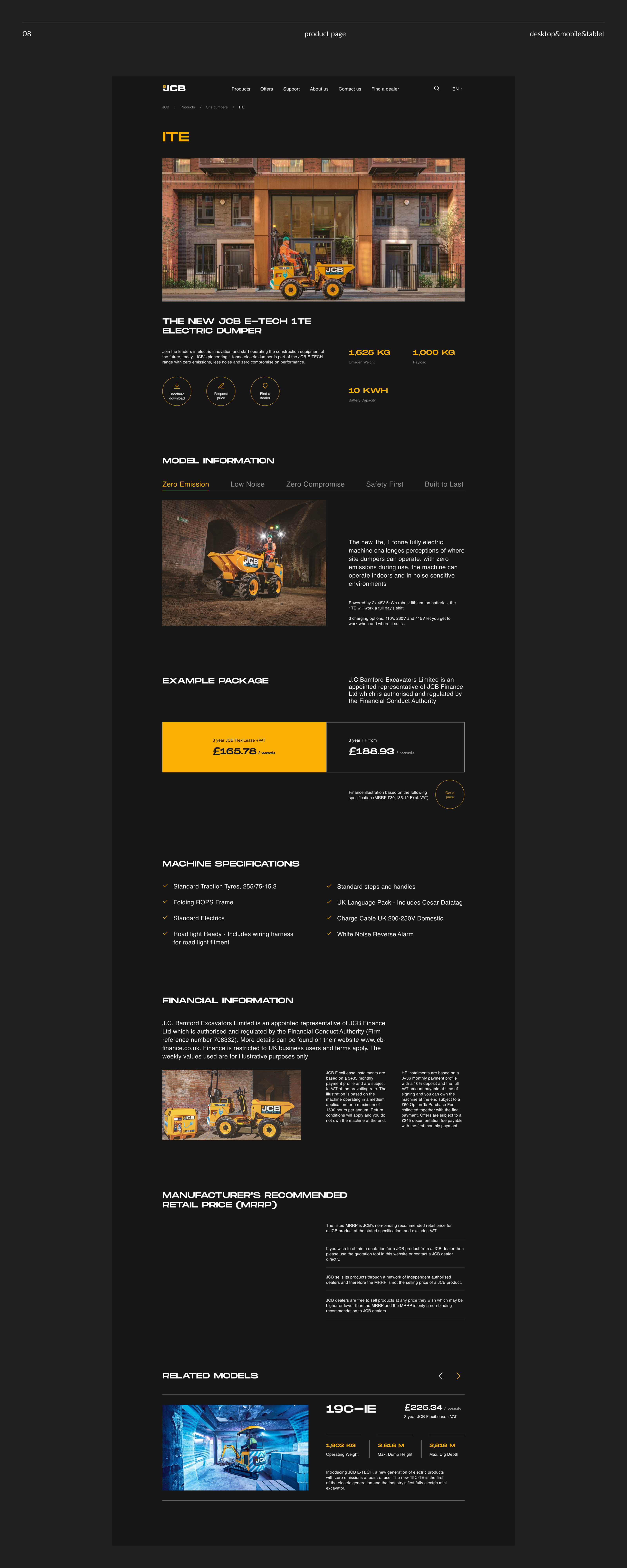 JCB — Corporate Website — Изображение №8 — Интерфейсы на Dprofile