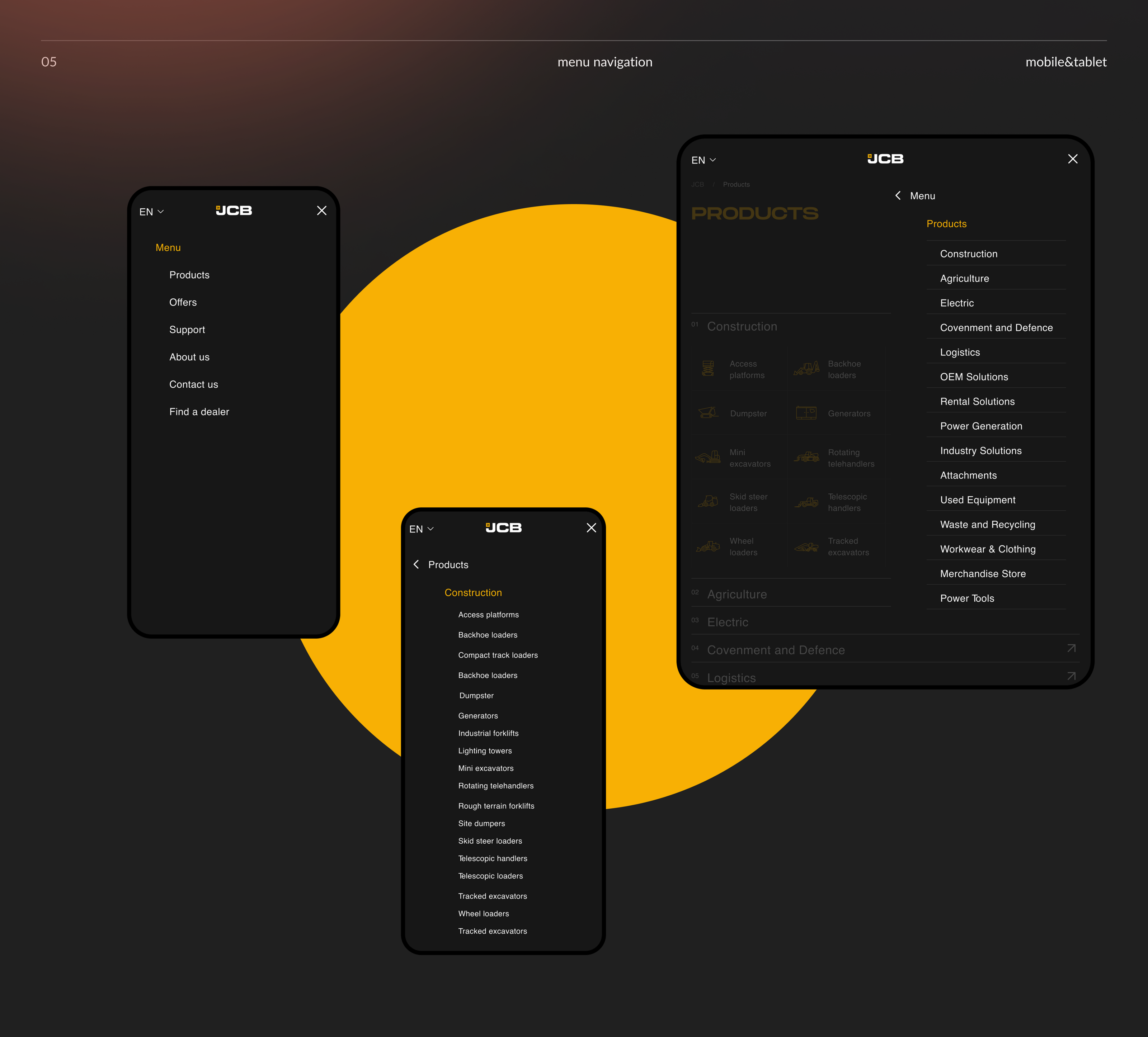 JCB — Corporate Website — Изображение №5 — Интерфейсы на Dprofile