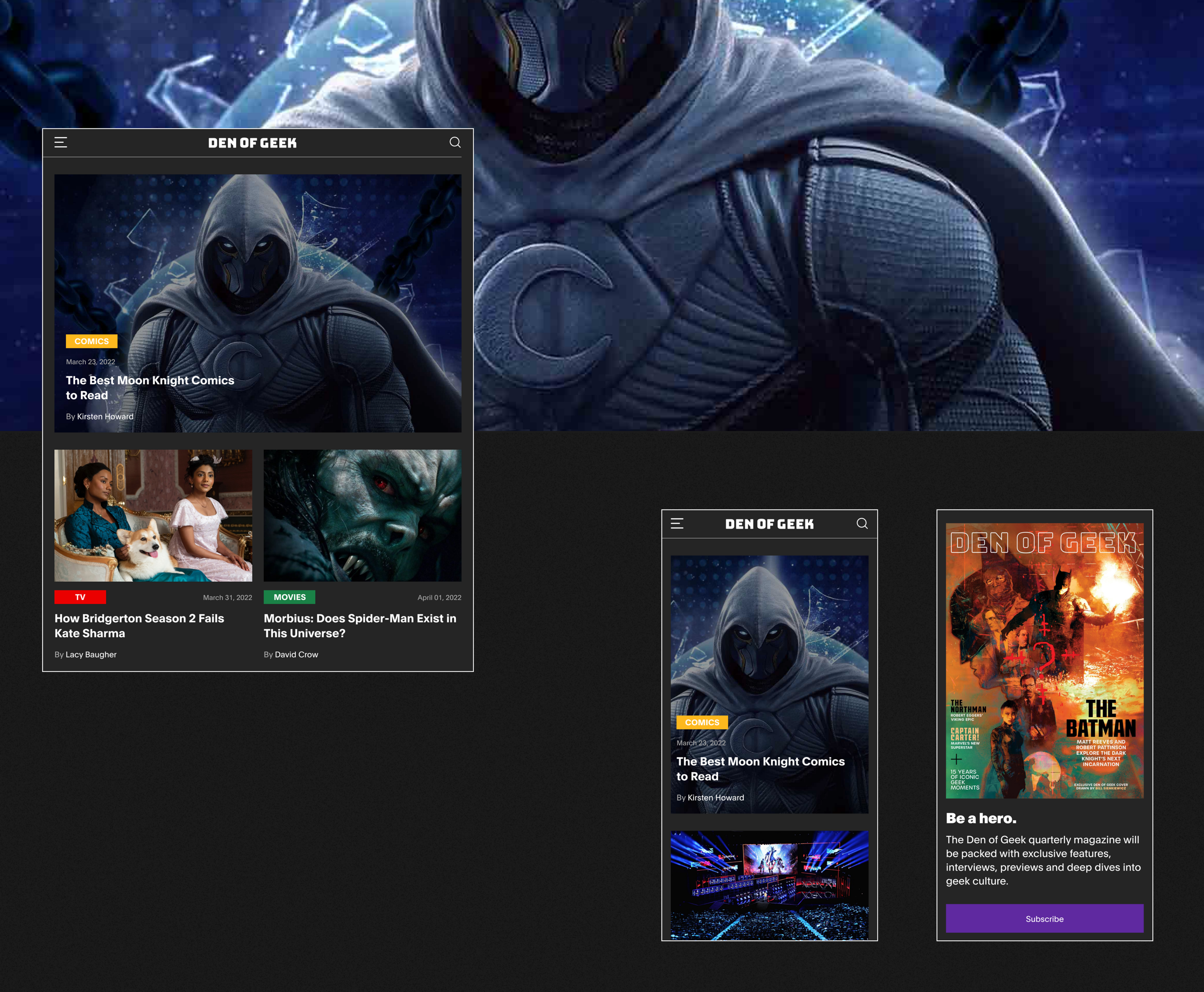 DEN OF GEEK | news website redesign — Изображение №2 — Интерфейсы на Dprofile