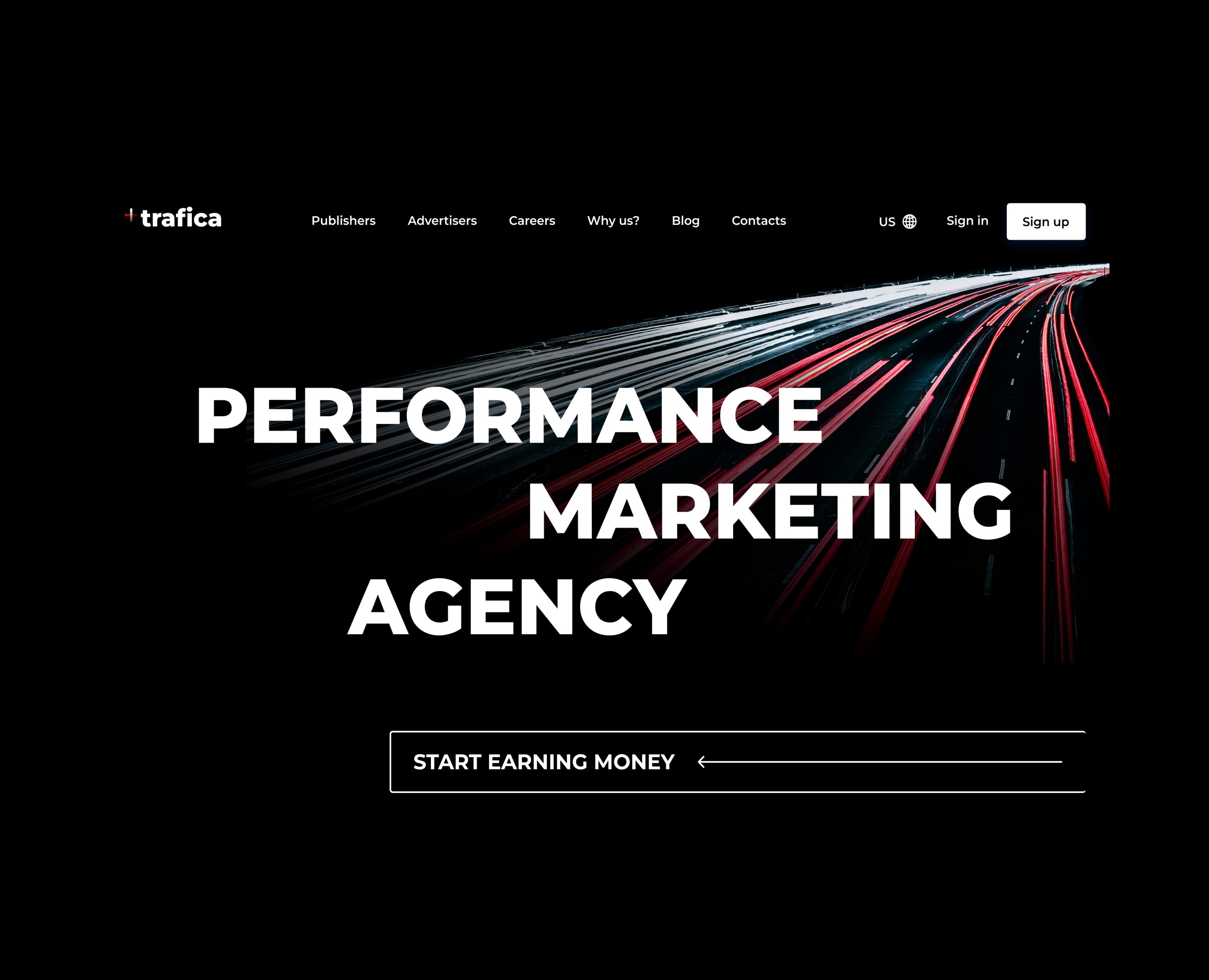 +Trafica | Landing | Marketing Agency — Интерфейсы на Dprofile
