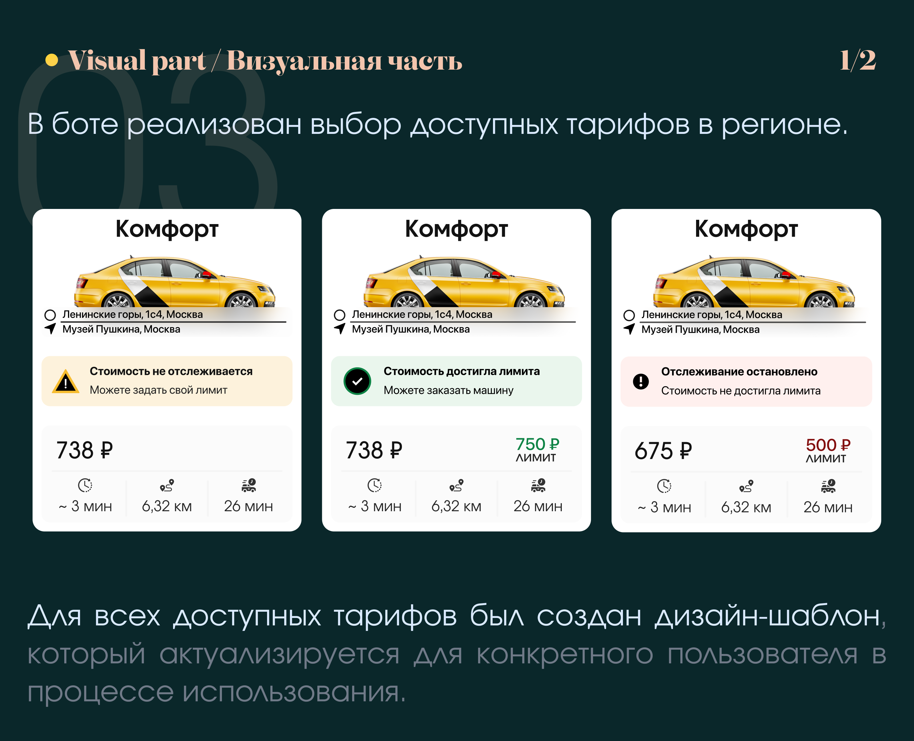 Taxi Watcher | Telegram Bot | Яндекс Такси — Изображение №13 — Интерфейсы, Брендинг на Dprofile