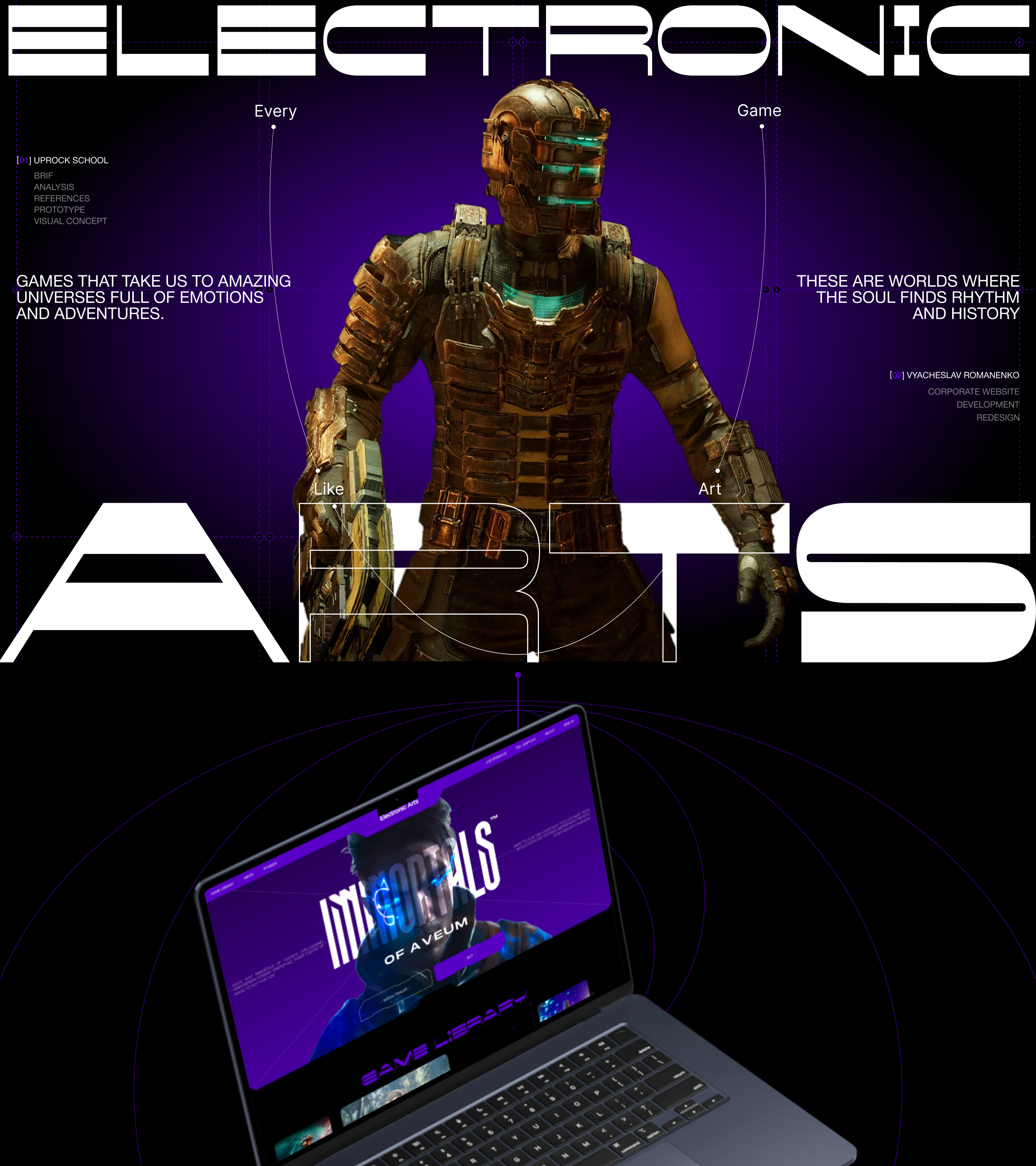 ELECTRONIC ARTS [EA] | Corporate Website — Изображение №1 — Интерфейсы на Dprofile