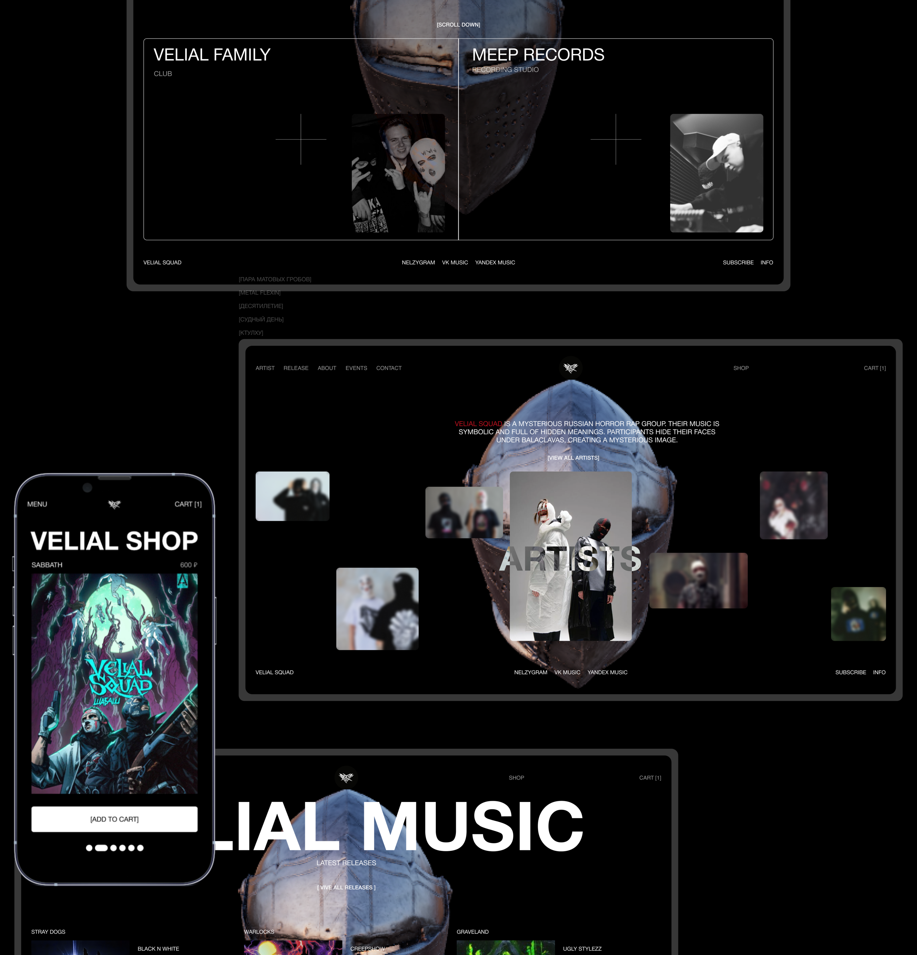 VELIAL SQUAD | REDESIGN — Изображение №3 — Интерфейсы, 3D на Dprofile