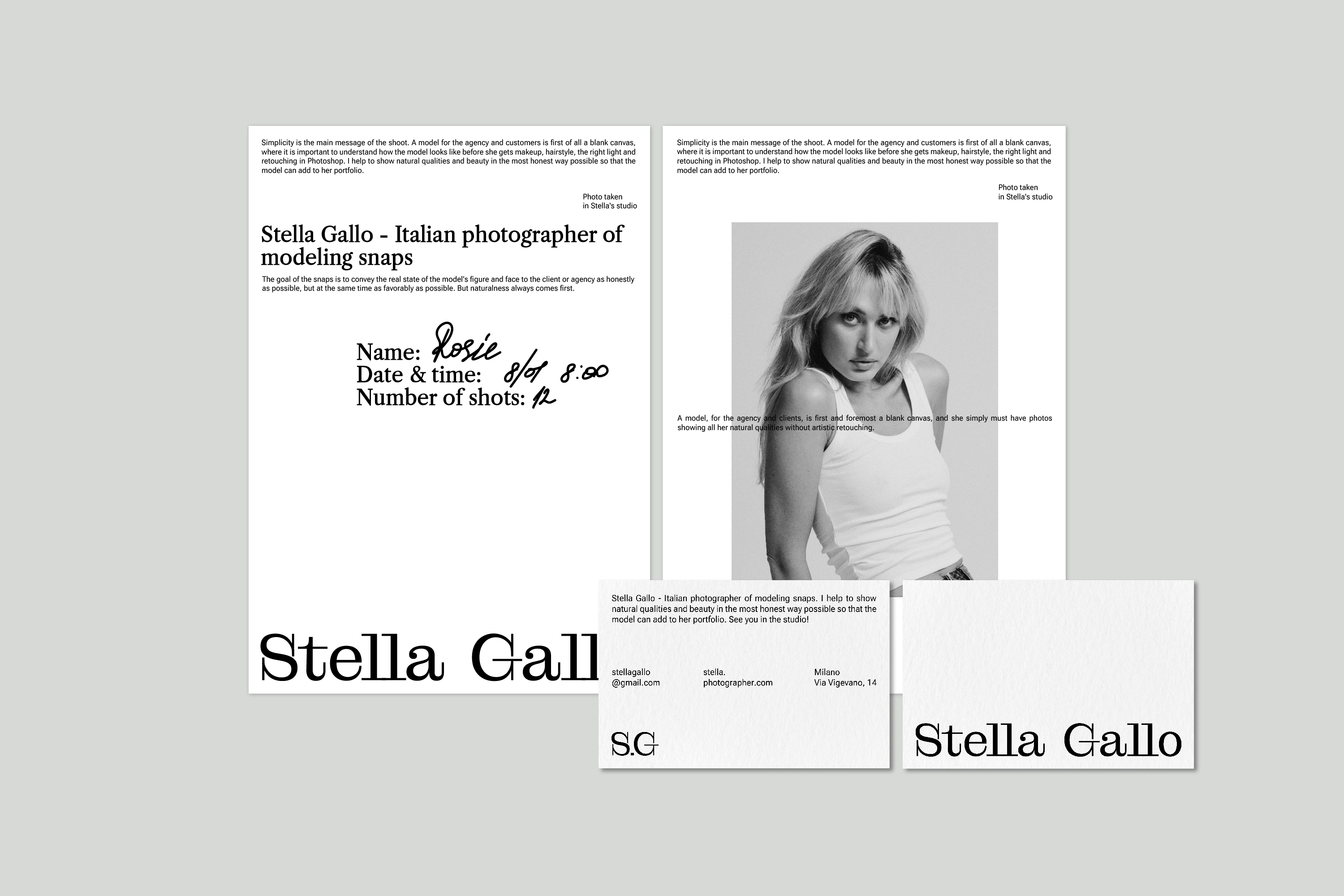 STELLA GALLO / Айдентика для фотографа — Изображение №2 — Брендинг, Графика на Dprofile
