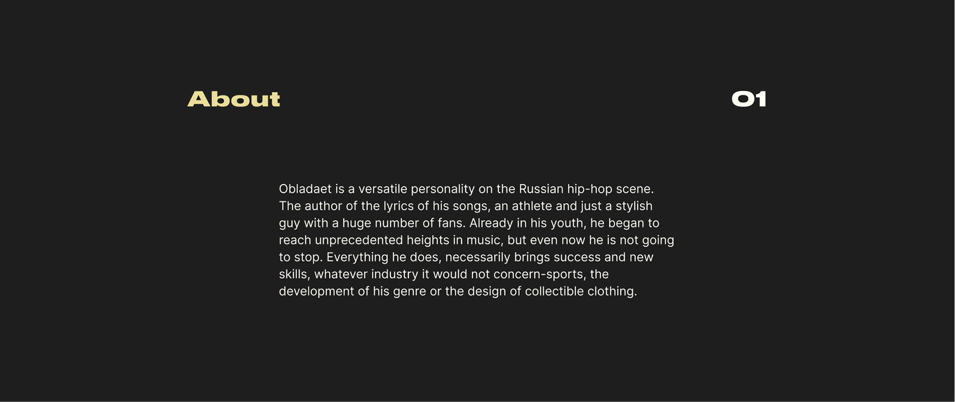 Obladaet Promo-concept — Изображение №2 — Интерфейсы на Dprofile