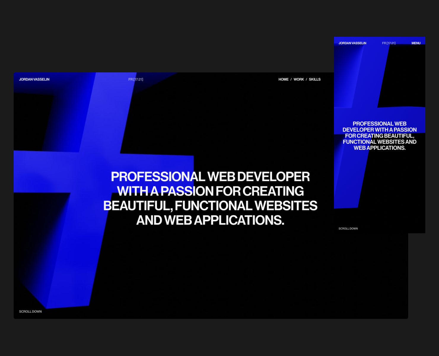 Jordan Vasselin Portfolio — Интерфейсы на Dprofile