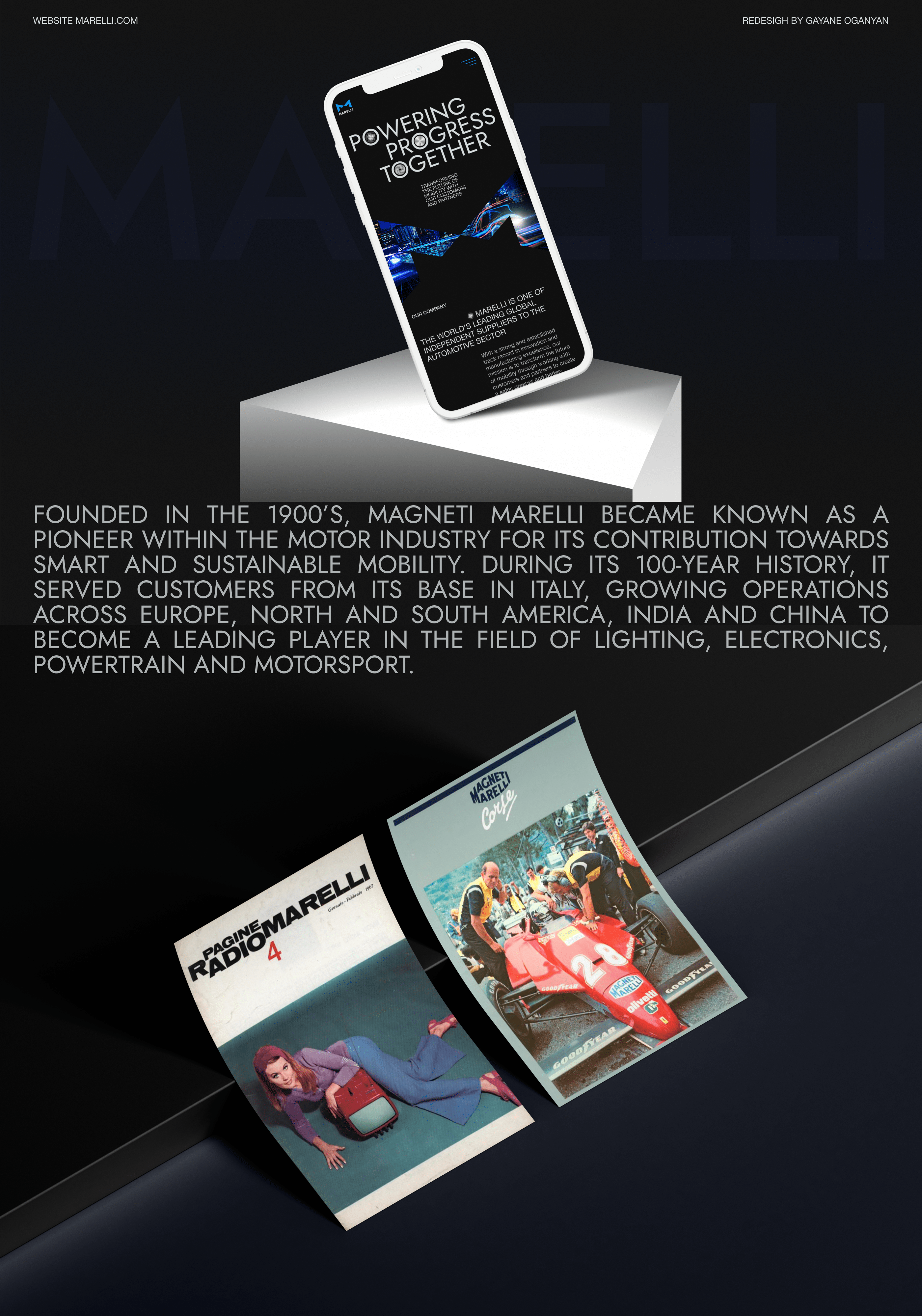 Дизайн-концепт сайта MARELLI — Изображение №1 — Интерфейсы на Dprofile
