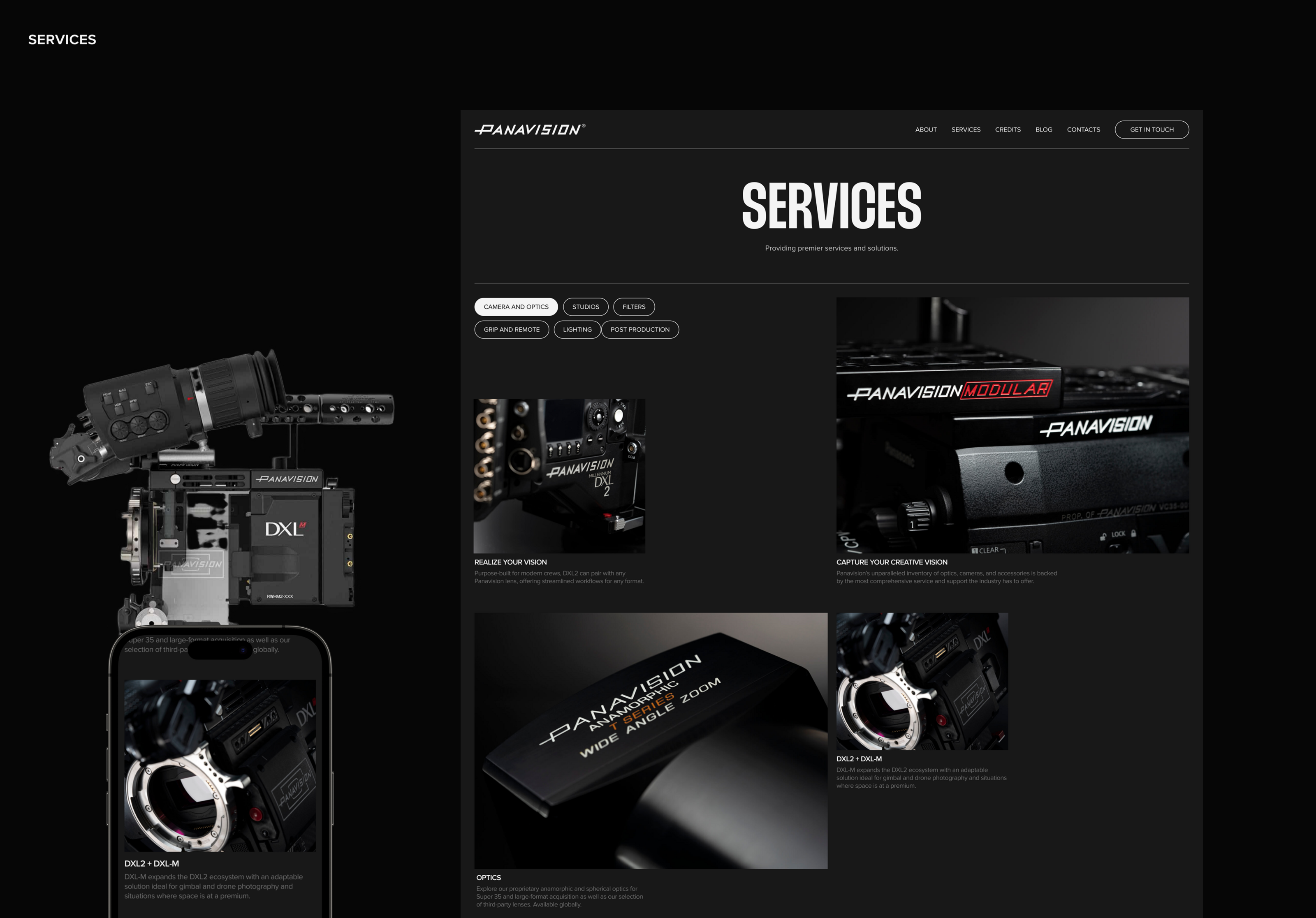 PANAVISION | Corporate Website Redesign — Изображение №12 — Интерфейсы, Брендинг на Dprofile