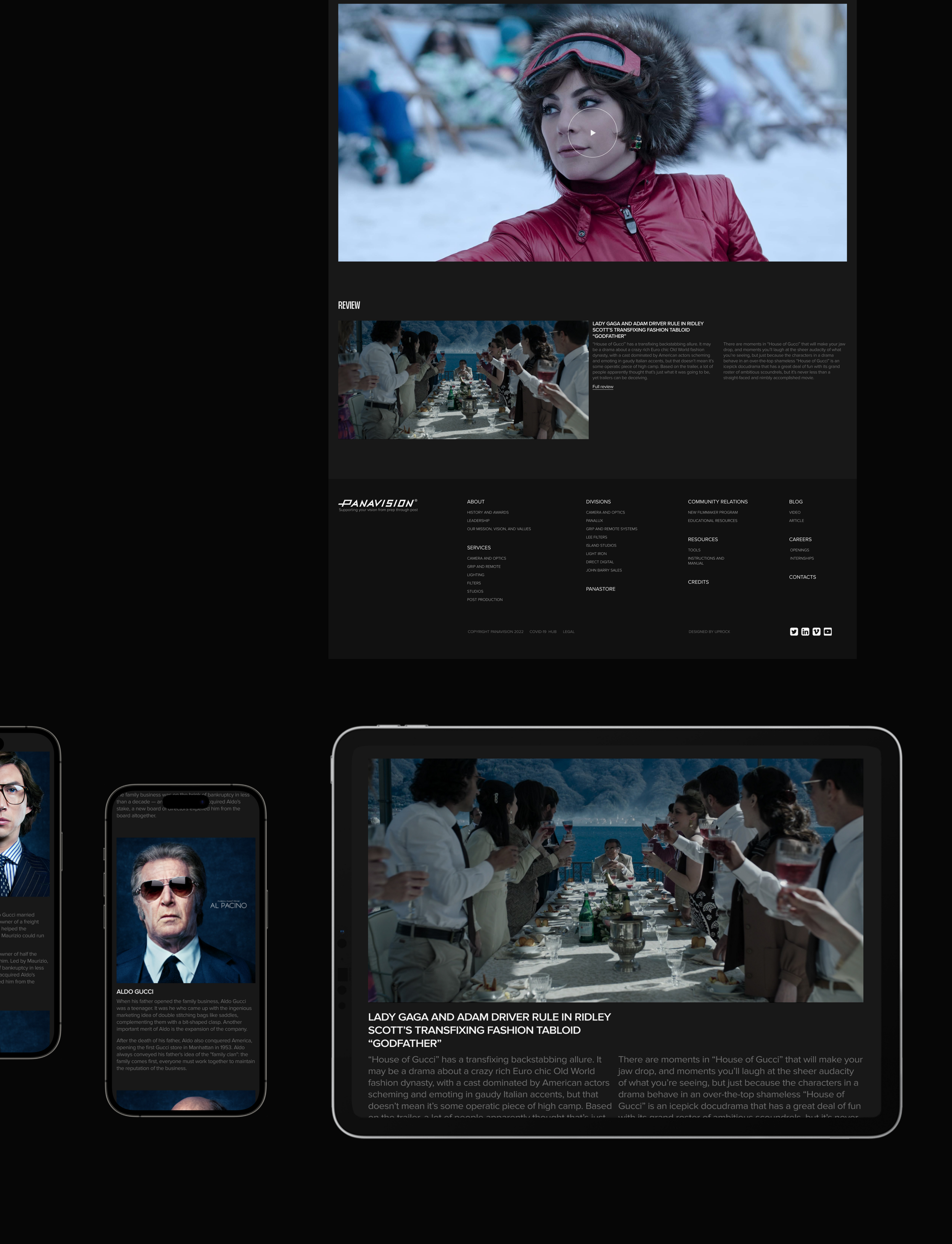 PANAVISION | Corporate Website Redesign — Изображение №7 — Интерфейсы, Брендинг на Dprofile