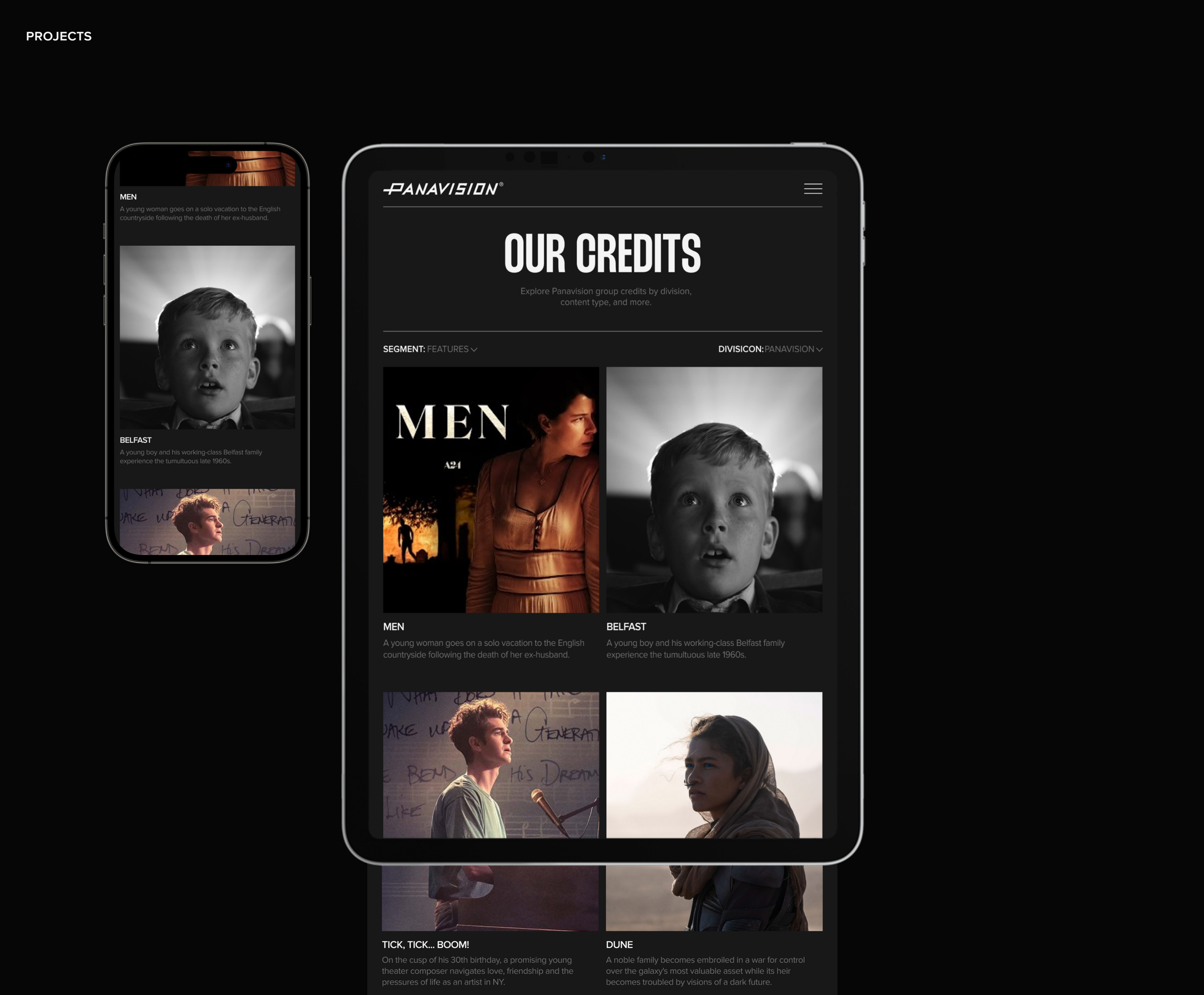 PANAVISION | Corporate Website Redesign — Изображение №4 — Интерфейсы, Брендинг на Dprofile