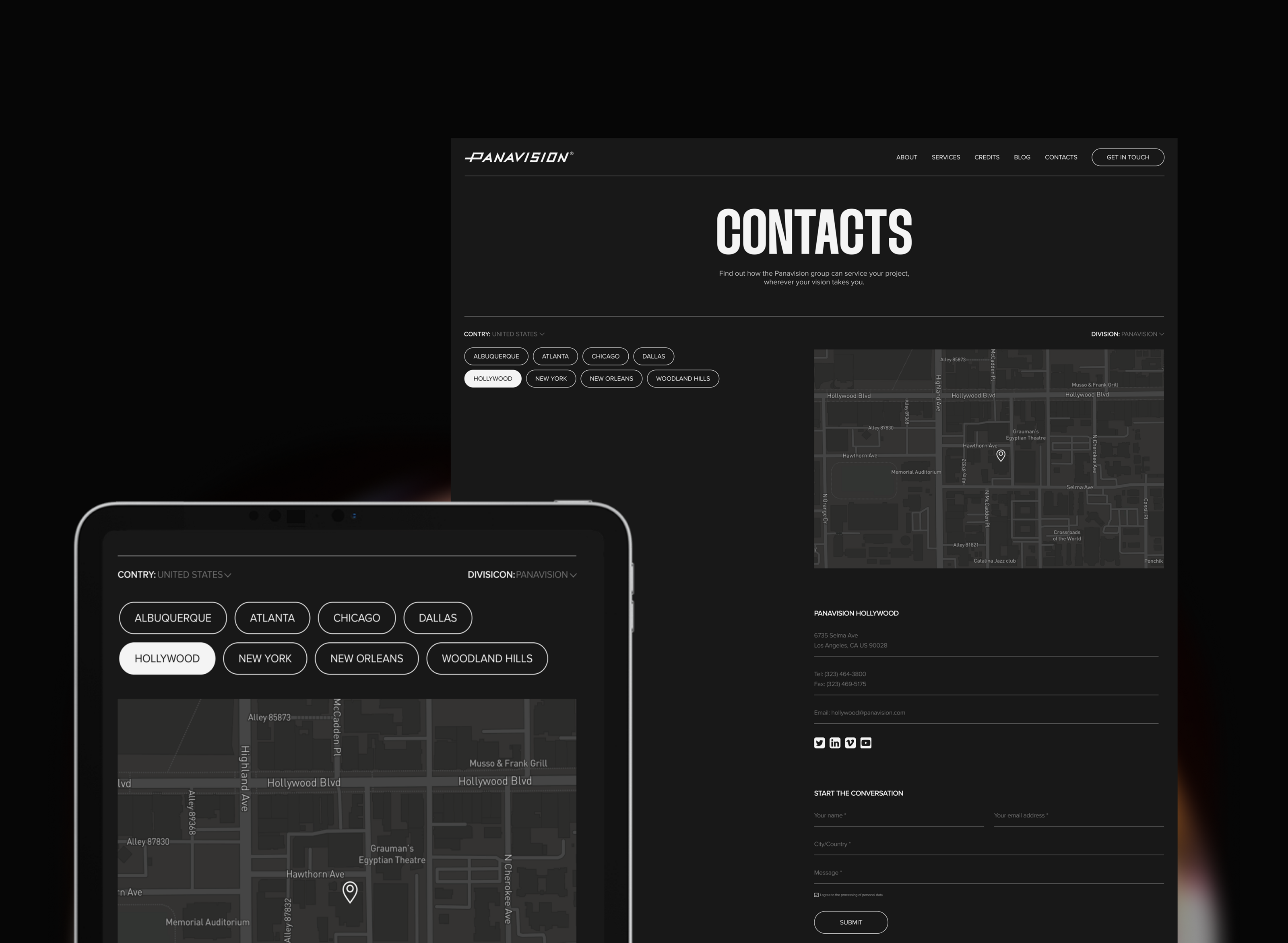 PANAVISION | Corporate Website Redesign — Изображение №15 — Интерфейсы, Брендинг на Dprofile