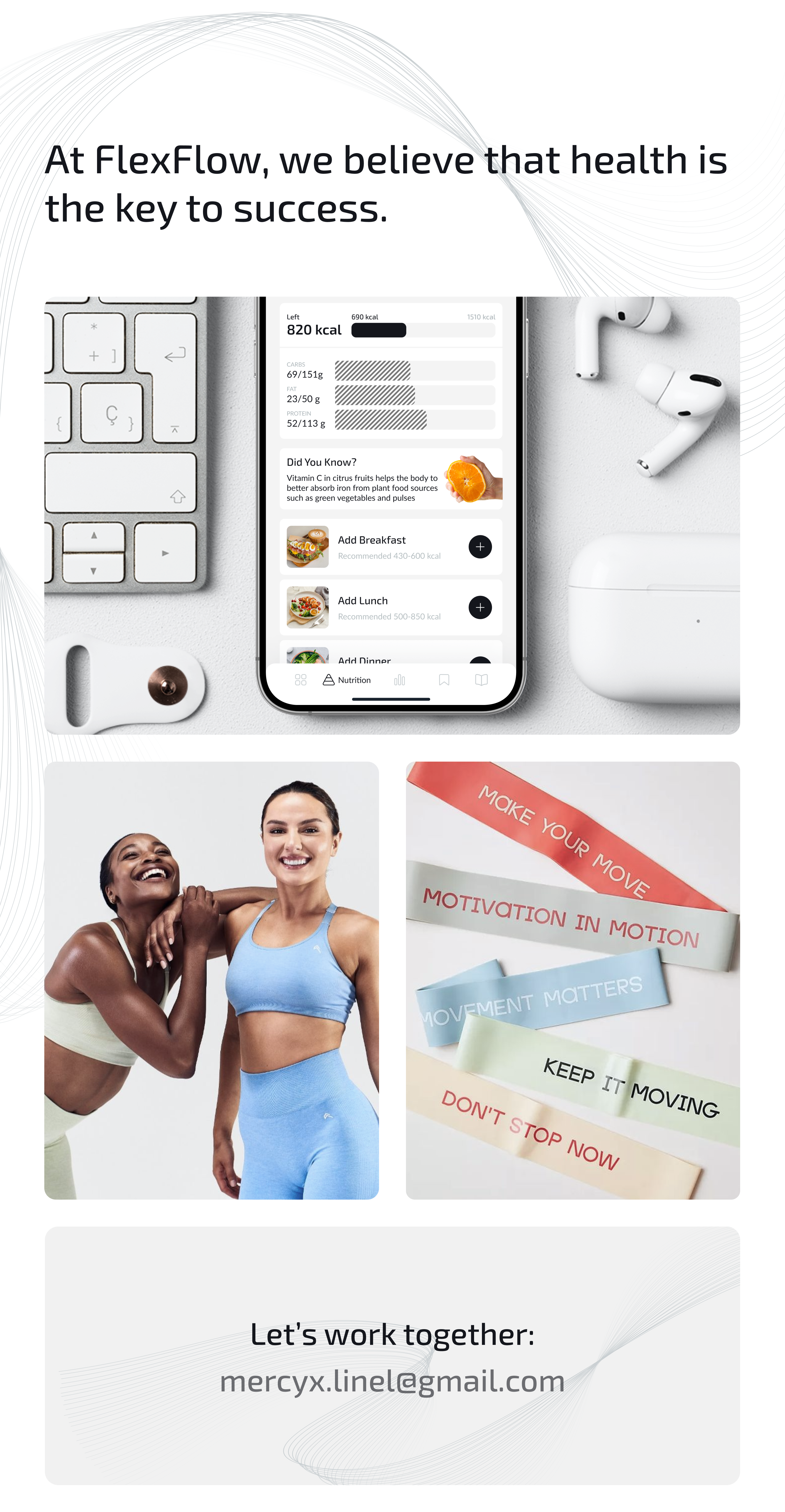 FlexFlow - Fitness Tracker Mobile App UI/UX Design — Изображение №8 — Интерфейсы на Dprofile