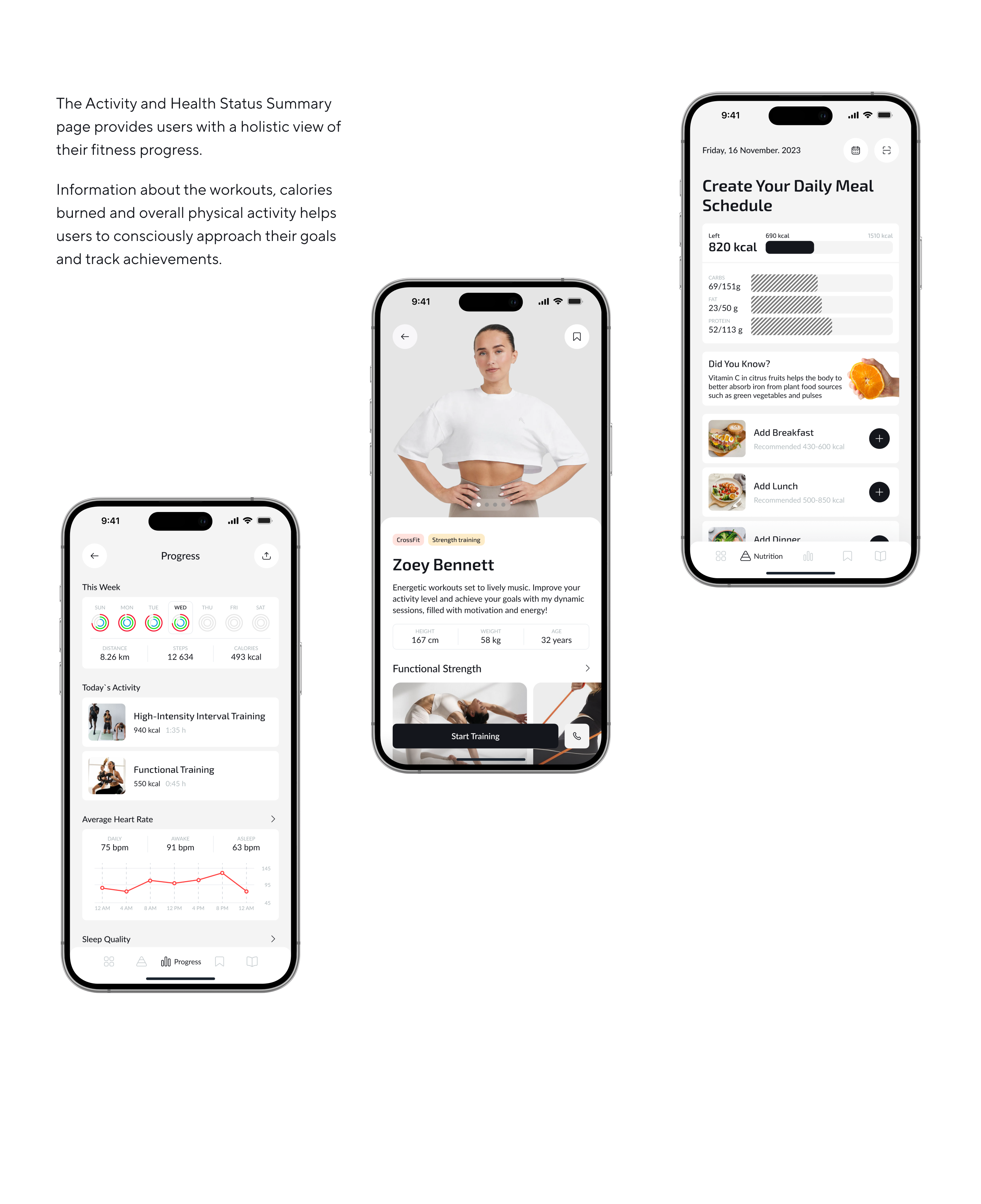 FlexFlow - Fitness Tracker Mobile App UI/UX Design — Изображение №7 — Интерфейсы на Dprofile