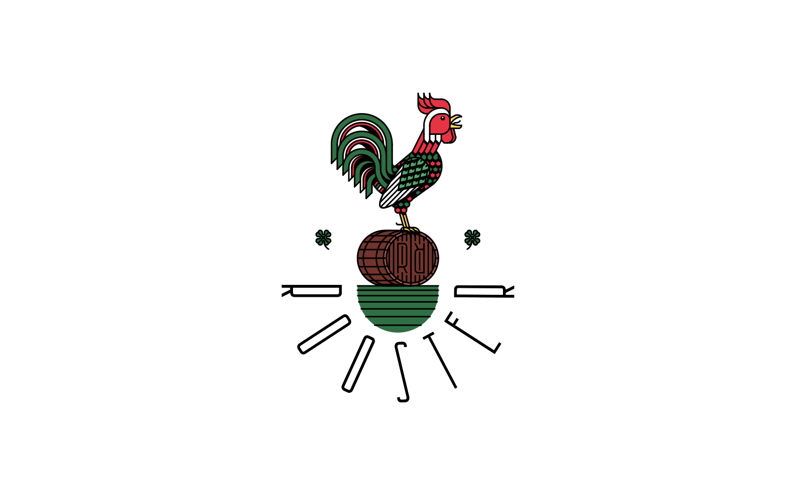 Логотип для ирландского паба «Rooster» — Изображение №1 — Брендинг на Dprofile