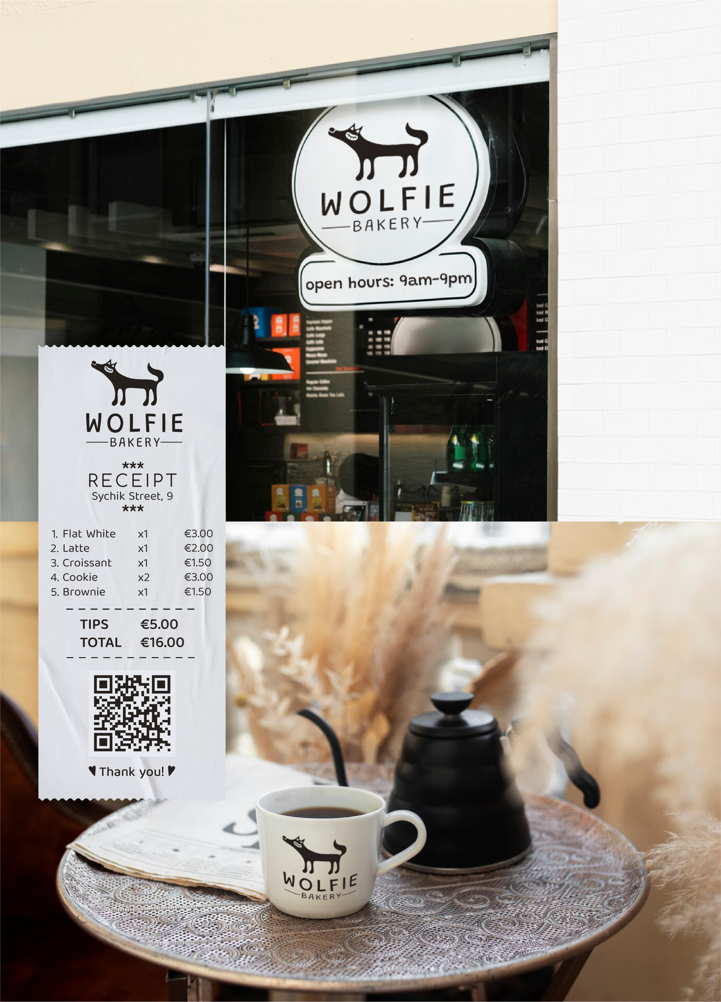 Wolfie Bakery | branding | logo | coffee shop | пекарня — Изображение №8 — Брендинг на Dprofile