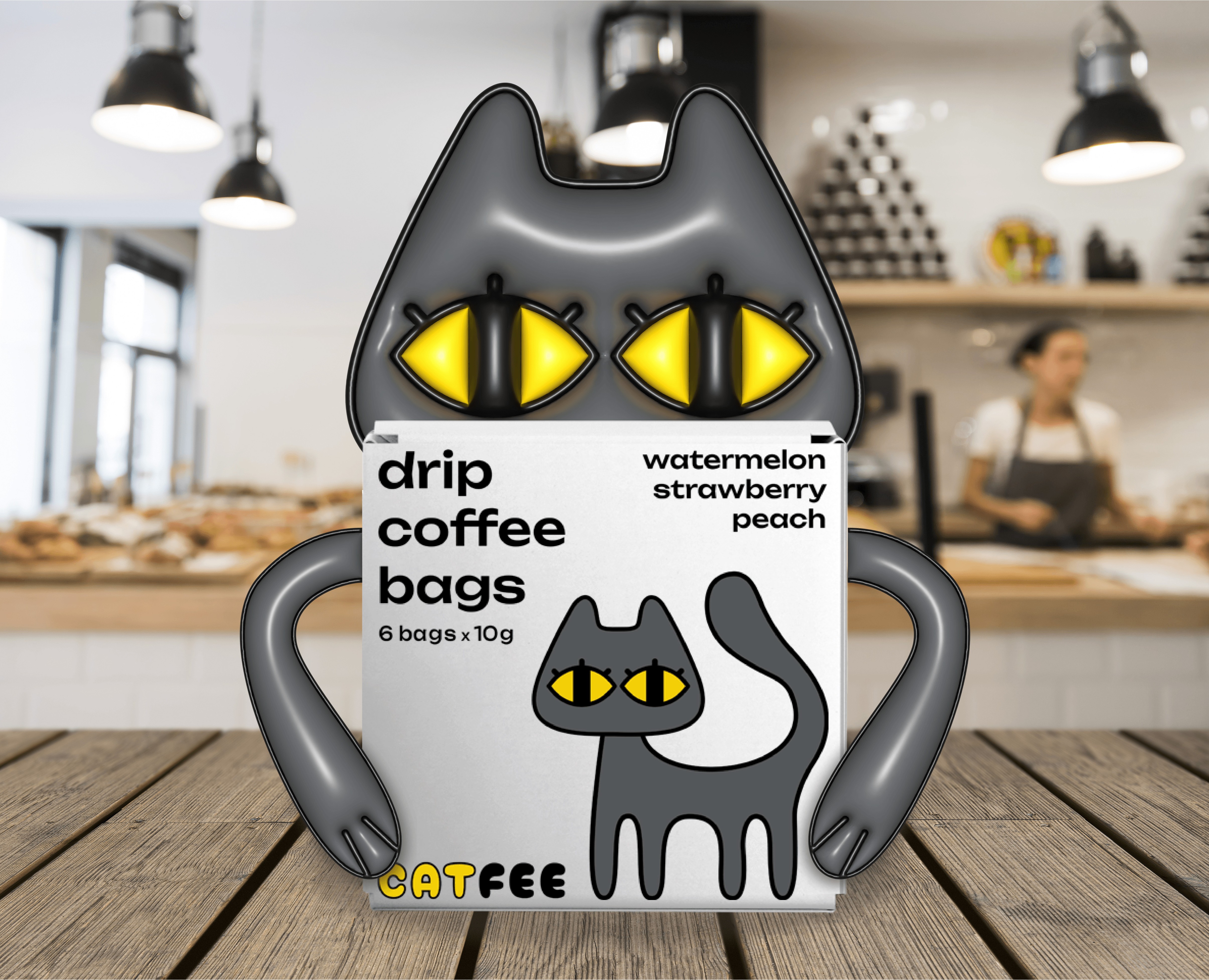 CATFEE Ӏ DRIP COFFEE PACKAGING Ӏ ДРИП КОФЕ — Брендинг, Иллюстрация на Dprofile