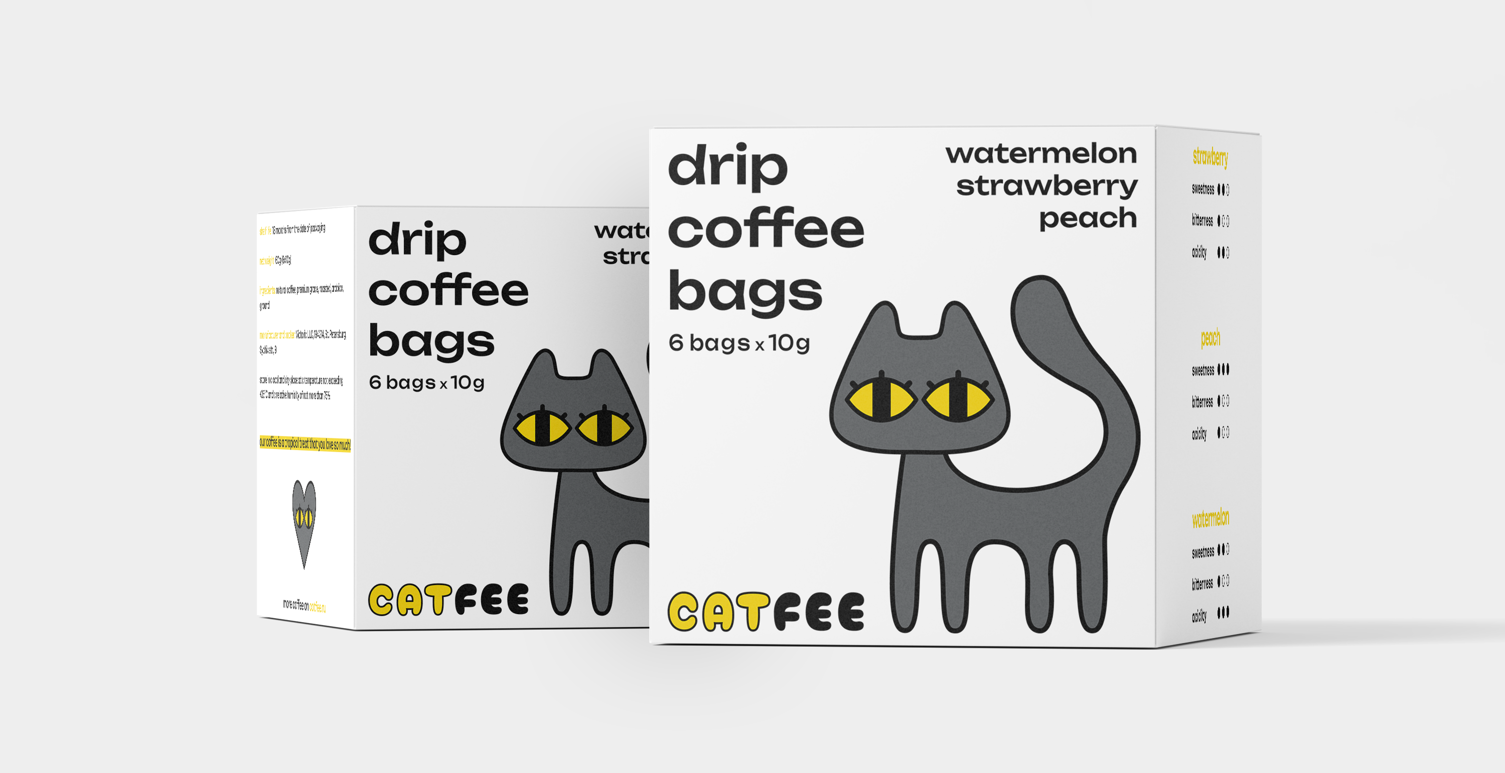 CATFEE Ӏ DRIP COFFEE PACKAGING Ӏ ДРИП КОФЕ — Изображение №6 — Брендинг, Иллюстрация на Dprofile