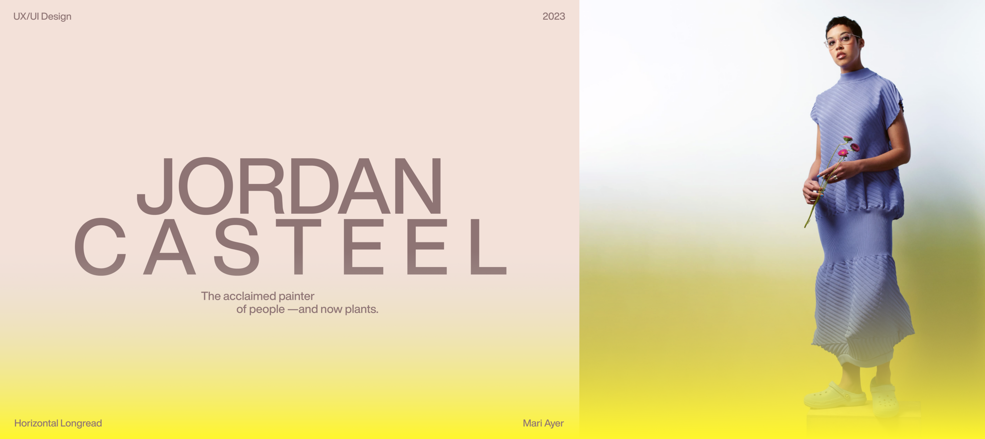 Дизайн горизонтального лонгрида | Jordan Casteel | UX/UI — Изображение №1 — Интерфейсы на Dprofile